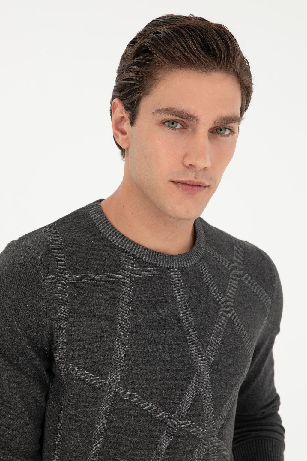 Мужской свитер антрацитового цвета - U.s. polo assn фото 2