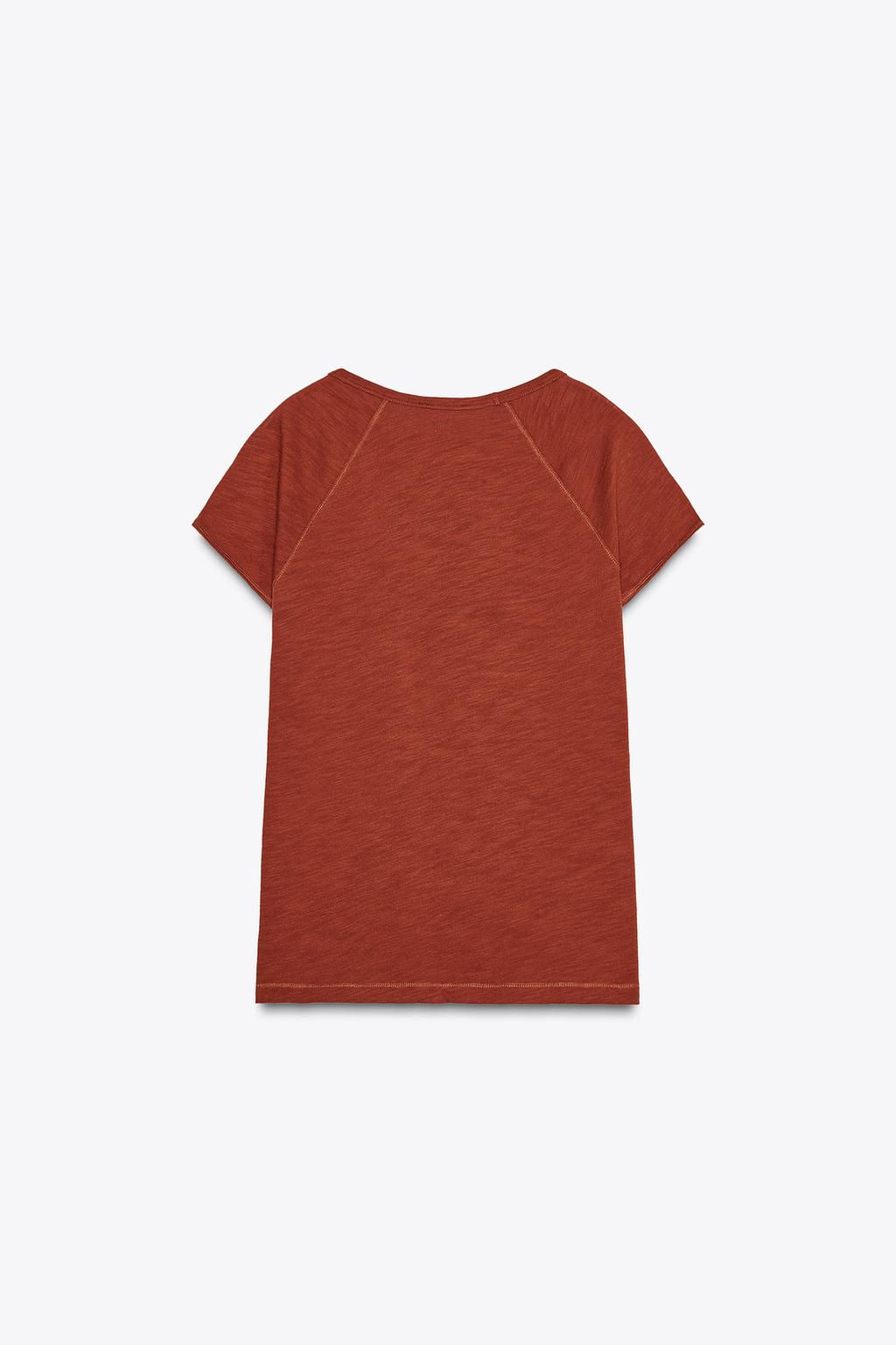 SLUB KNIT COTTON T-SHIRT - Zara фото 11
