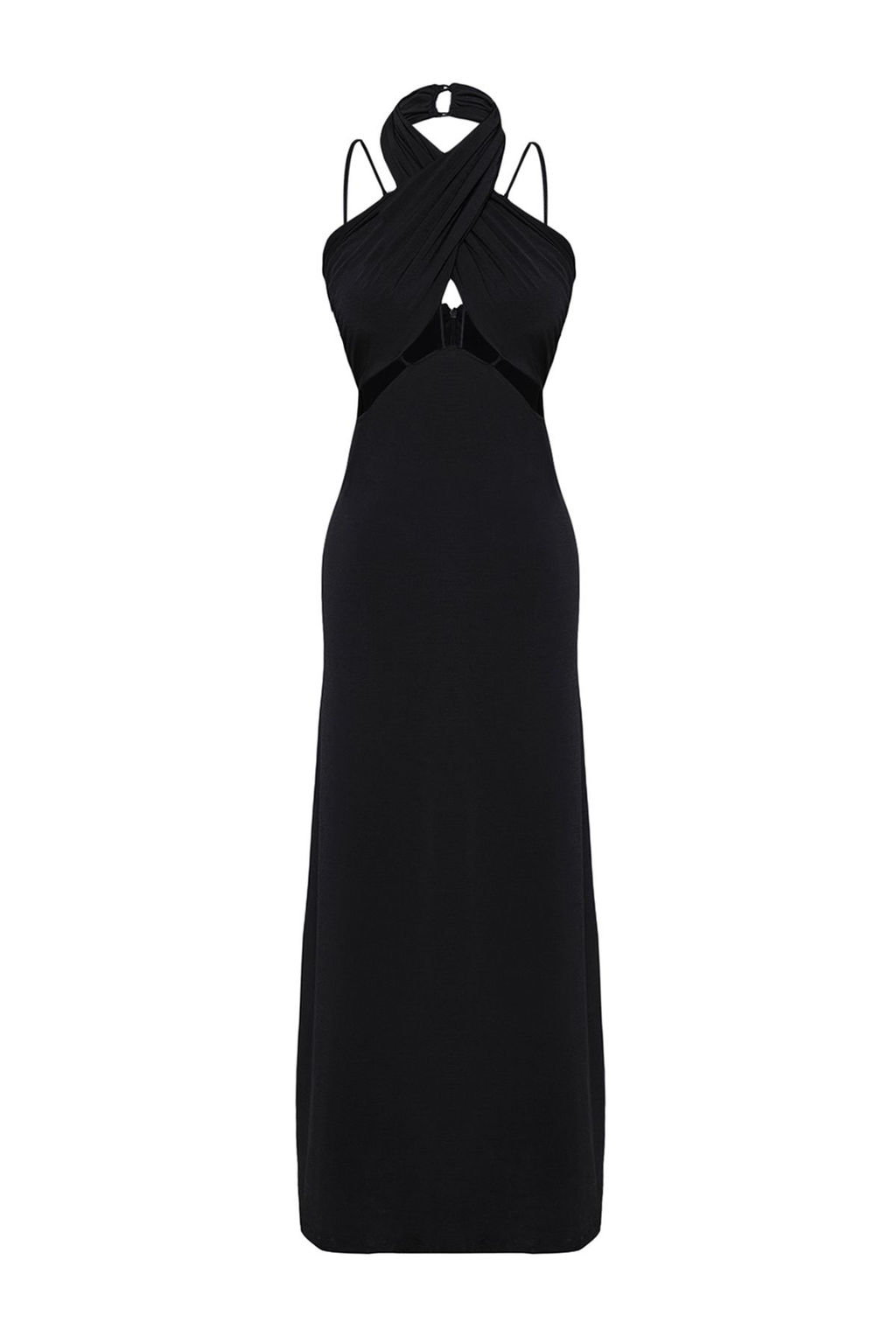 TRENDYOLMILLA Siyah Cut Out/Pencere Detayl? Orme Elbise TPRSS25EL00020  фото 7