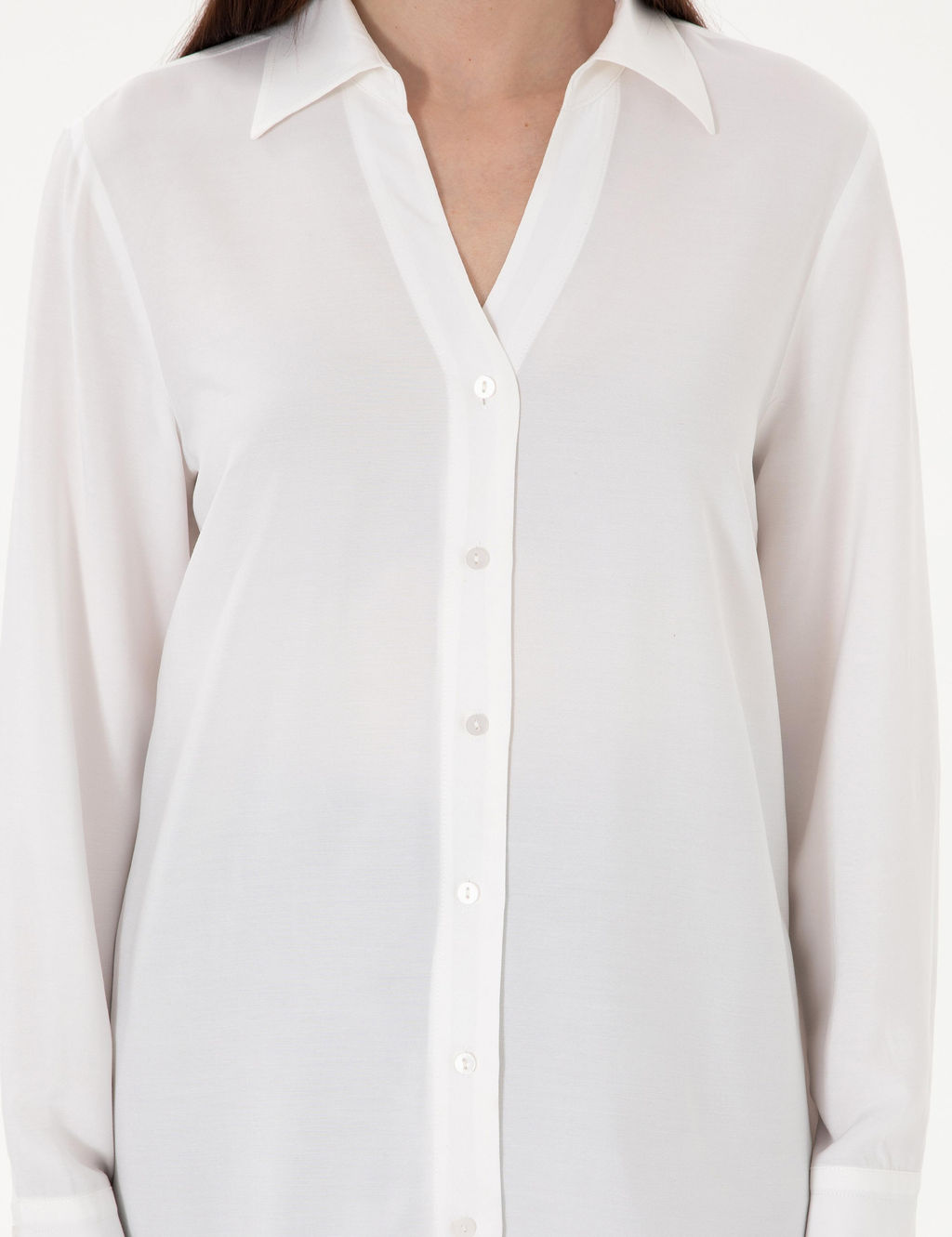 Beyaz Comfort Fit Uzun Kollu G_mlek - Pierre cardin фото 6