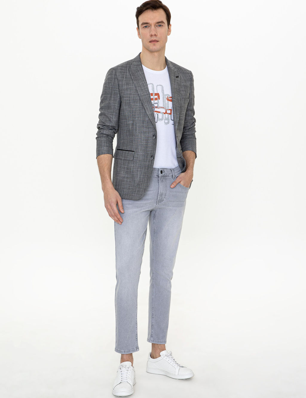 Серый Экс. Узкая куртка - Cacharel фото 5