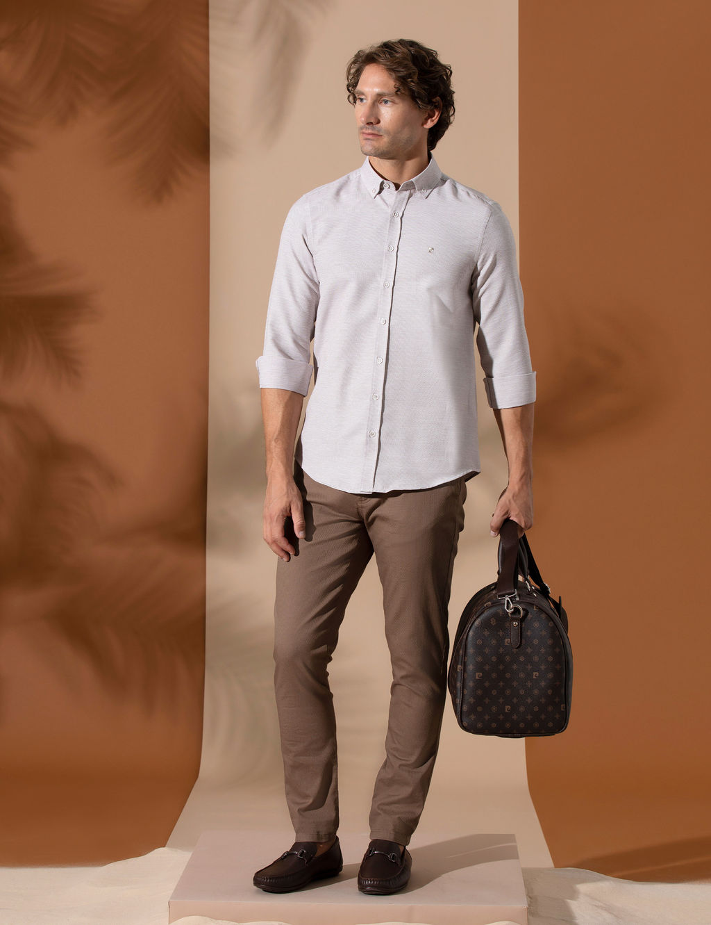 Kahverengi Arm_rl_ Slim Fit Chino Pantolon