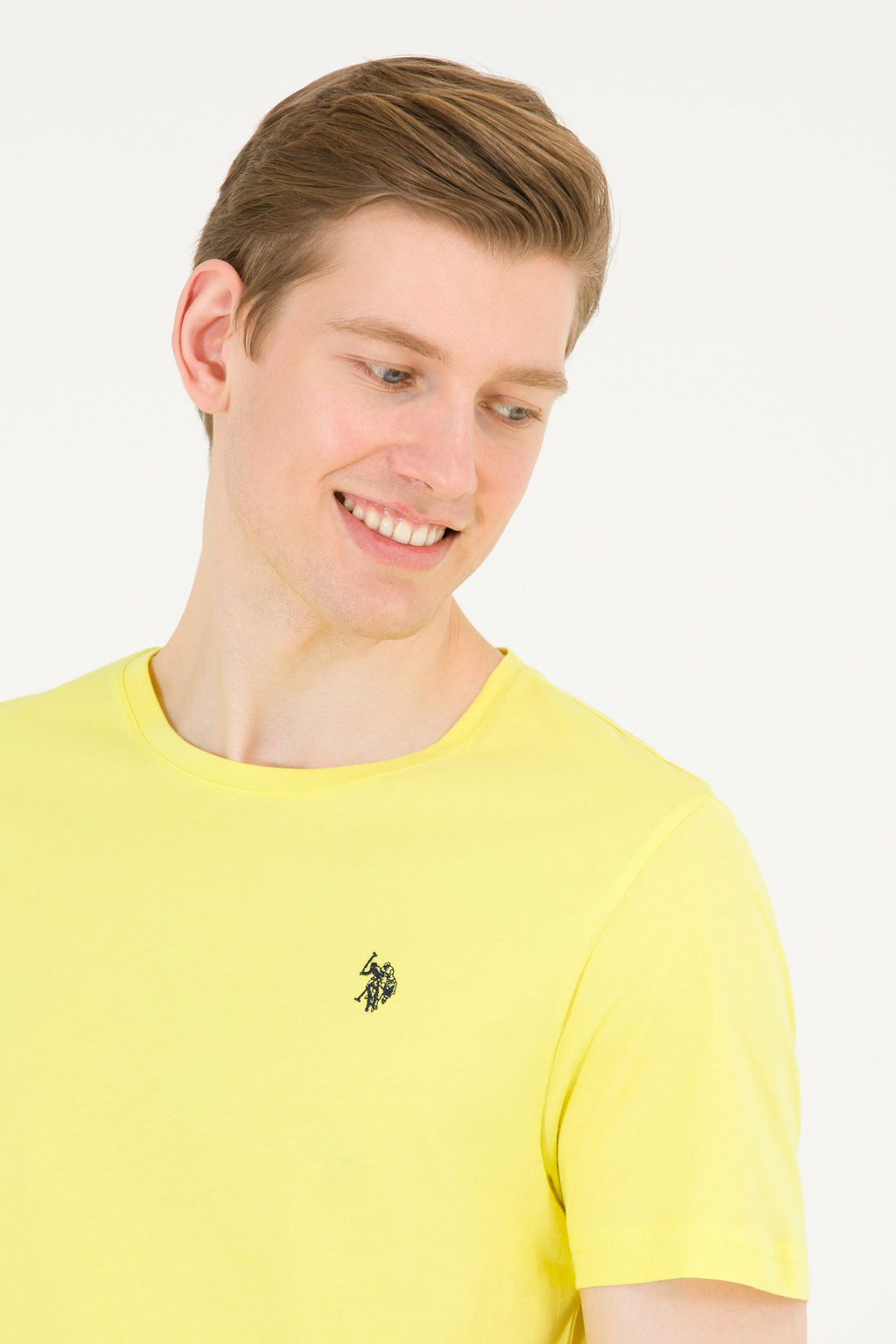 U. S. Polo Assn Мужская футболка Citron Basic с круглым вырезом - U.s. polo assn фото 2