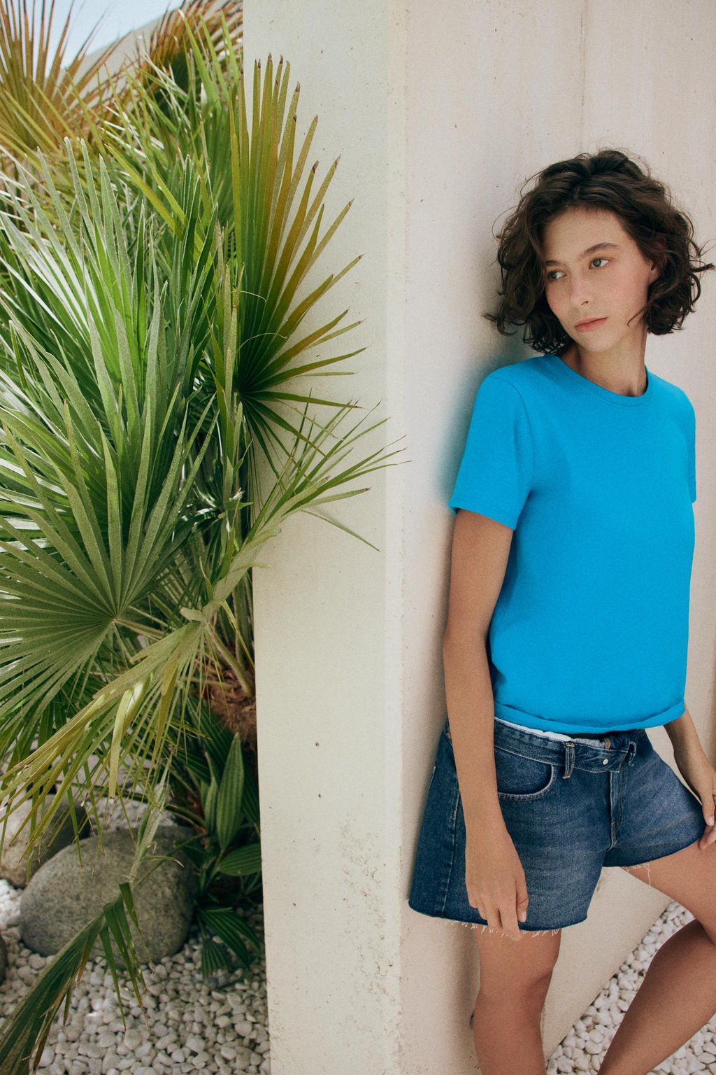 CAMISETA R?STICA ALGOD?N / Azul - Zara фото 4