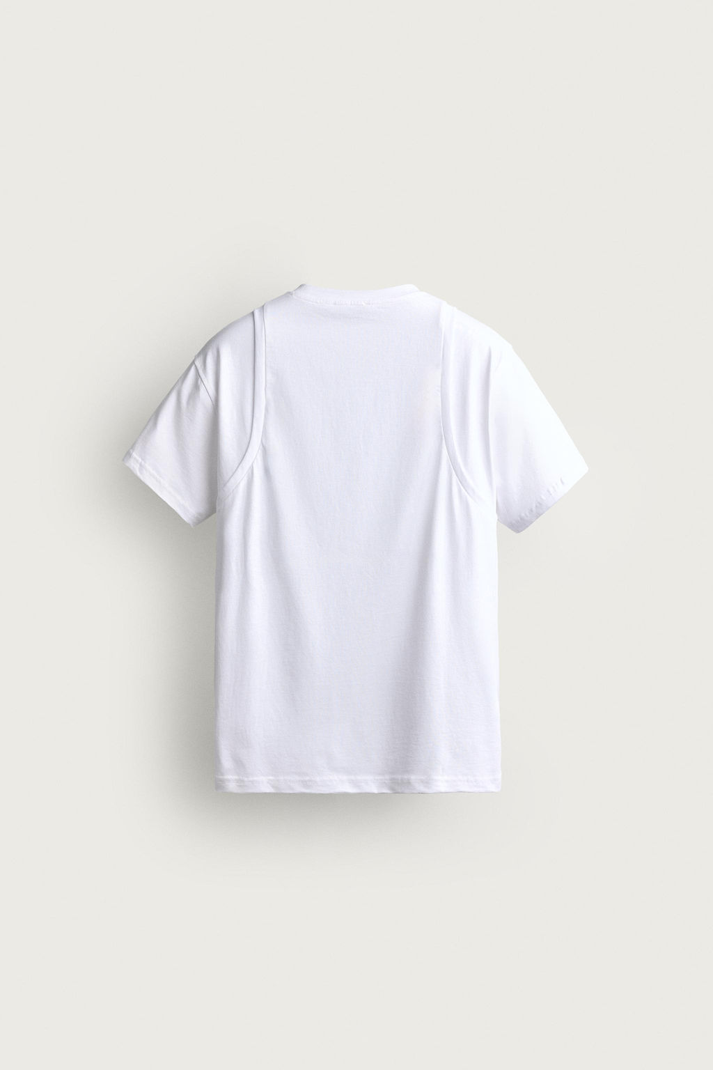 CAMISETA EFECTO SUPERPOSICI?N / Blanco - Zara фото 7