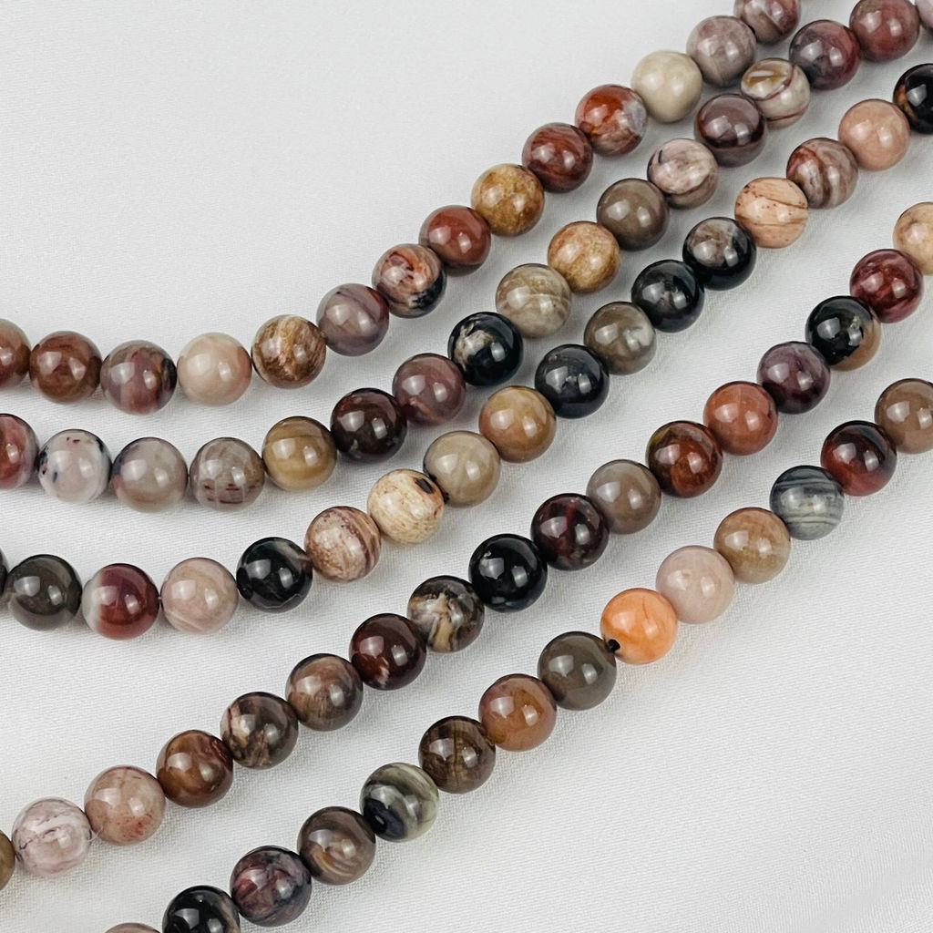 Бусины для украшений Окаменелое дерево (45 бусин) - Радуга самоцветов фото 4