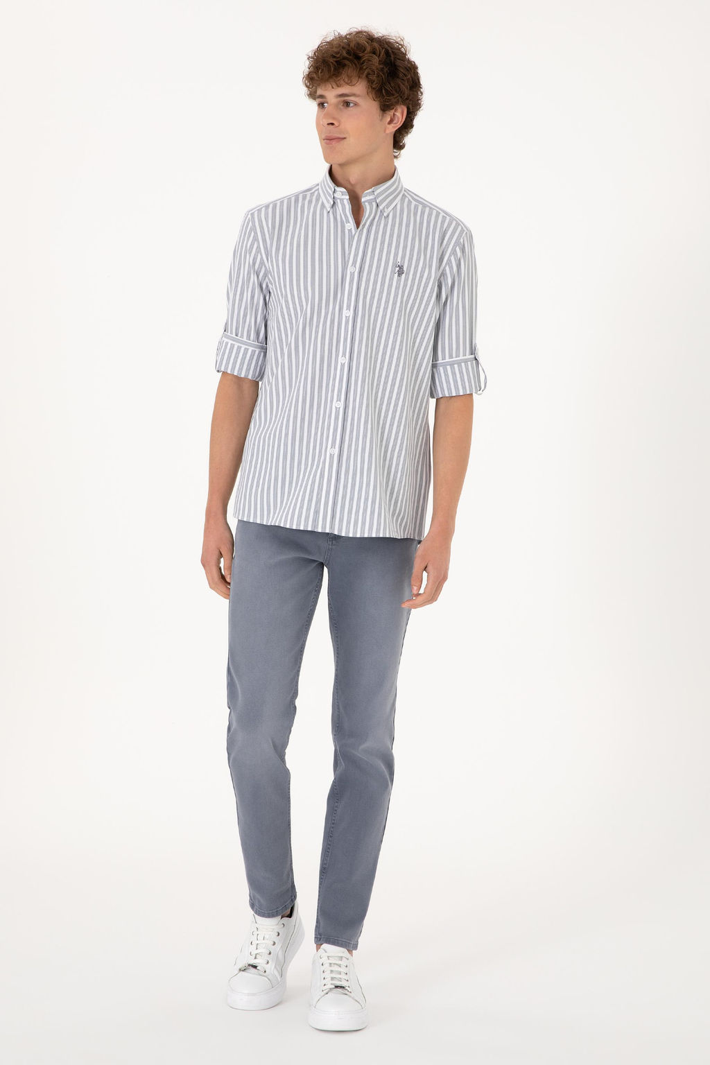 Erkek Gri Uzun Kollu G_mlek Sepette S_rpriz _ndirim - U.s. polo assn фото 4