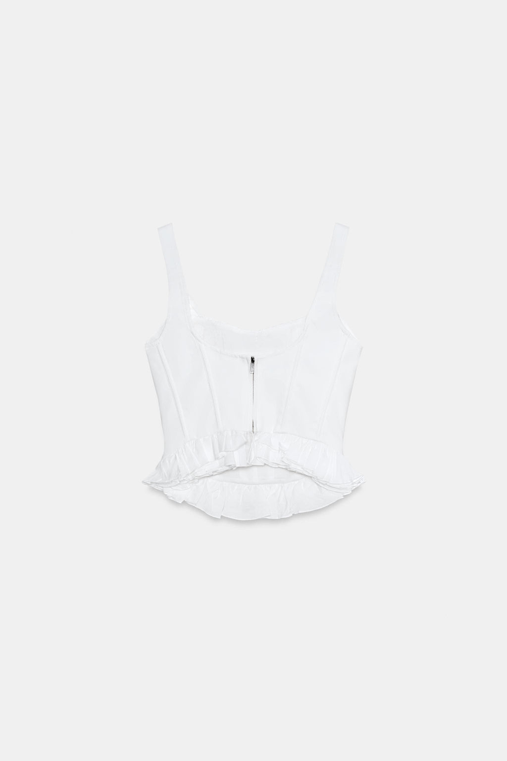 TOP CORSETERO VOLANTES / Blanco - Zara фото 6