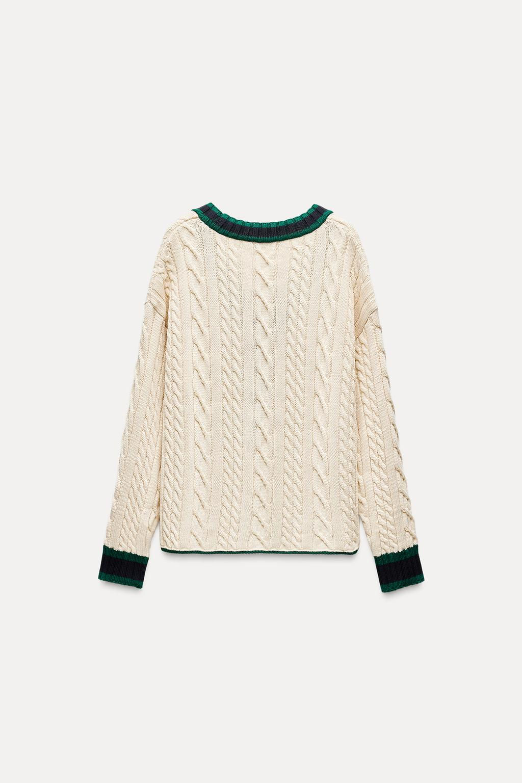 CABLE KNIT CARDIGAN - Zara фото 3
