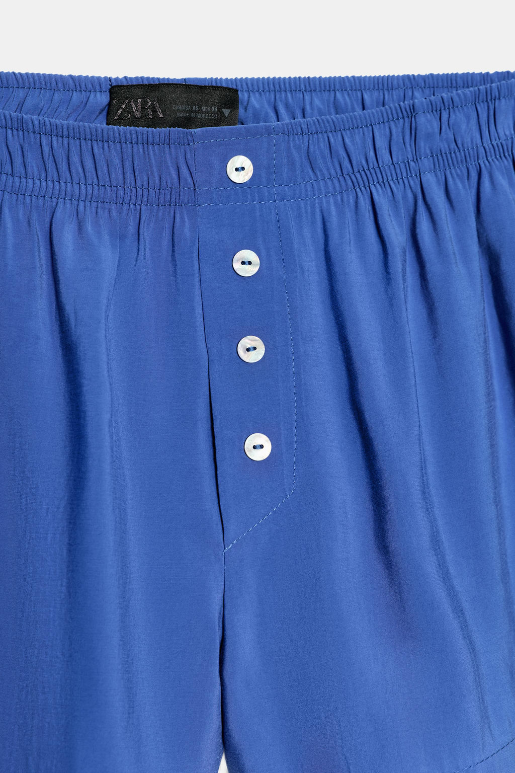 SHORTS FLUIDOS GOMA BOTONES / Cobalto - Zara фото 6