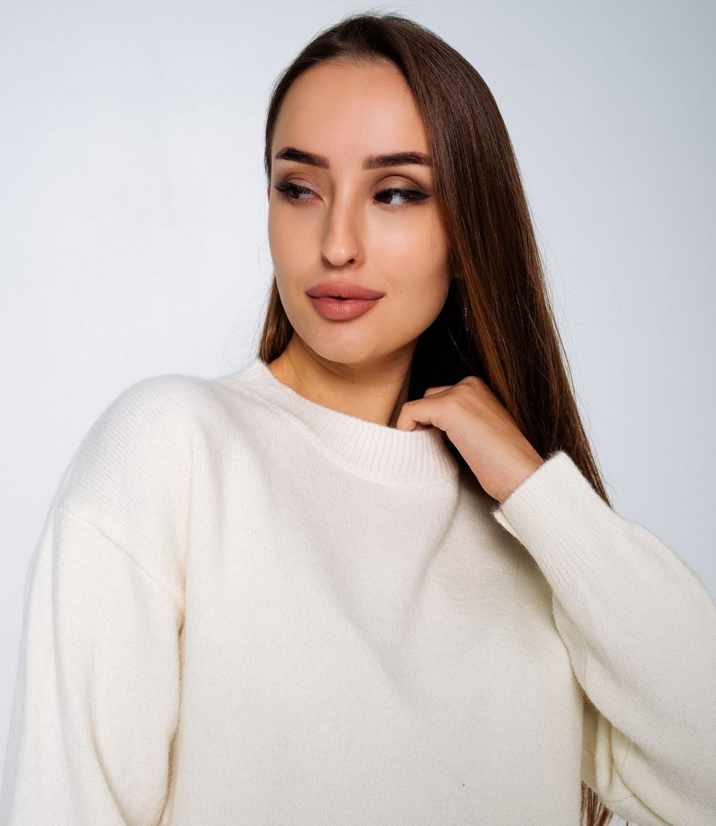 Свитер #КТ1124, молочный - Dommod фото 5