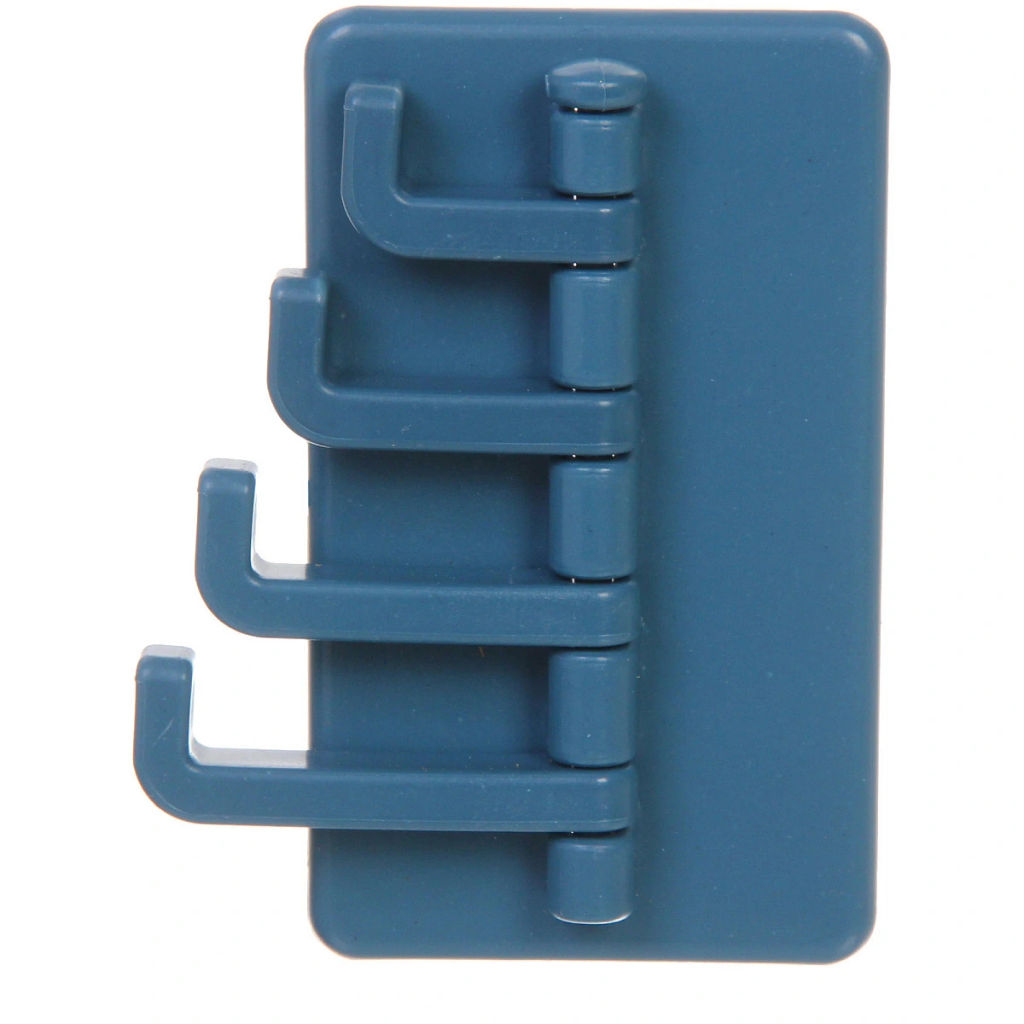 Цена за 10 шт. Крючок настенный многофункциональный на липкой основе "ИДЕЯДОМА", цвет лазурный синий, нагрузка 3кг/9*5,5см (пакет с подвесом)