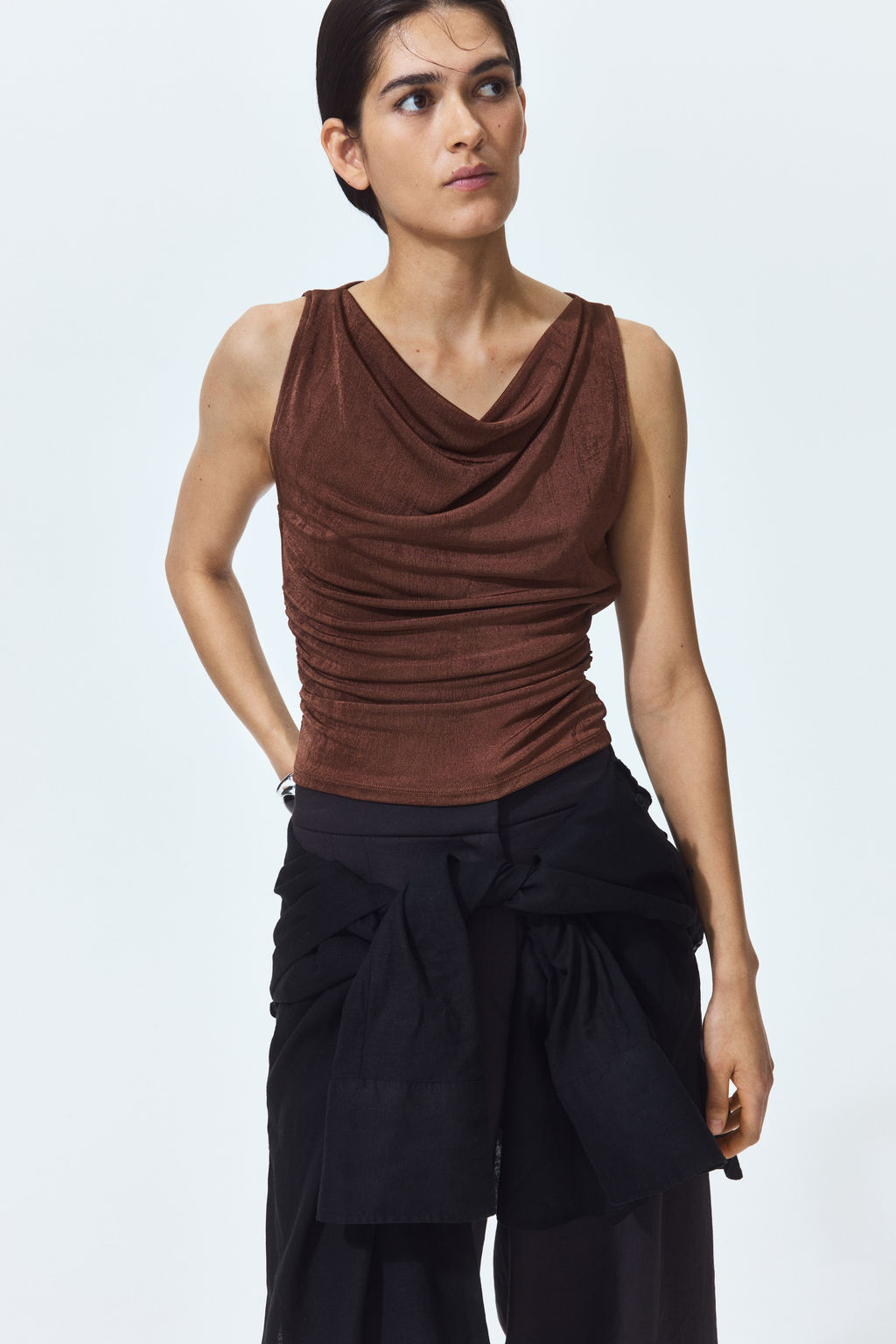 Top drapeado de punto - H&m фото 3