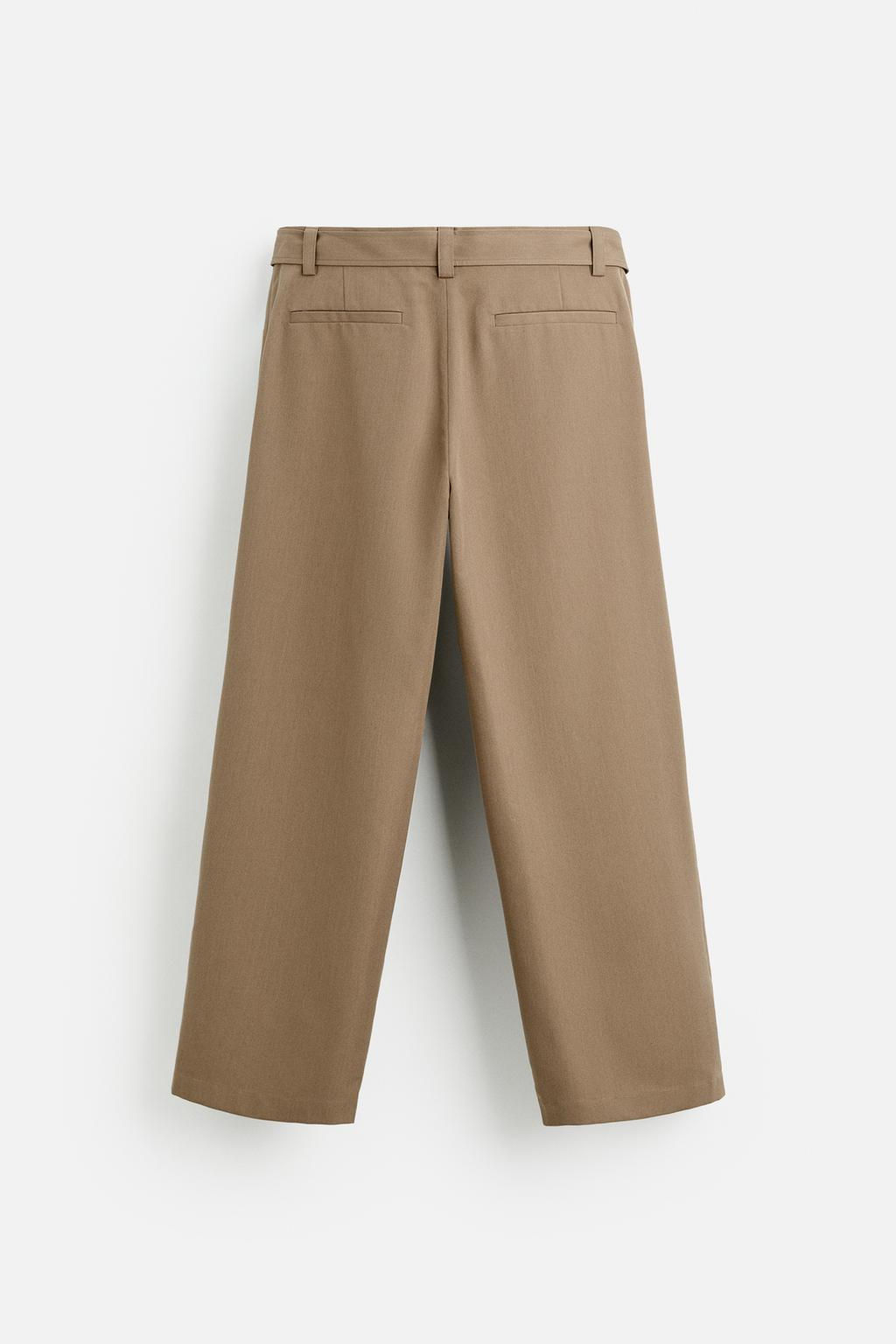 BELTED PLEATED TROUSERS - Zara фото 25