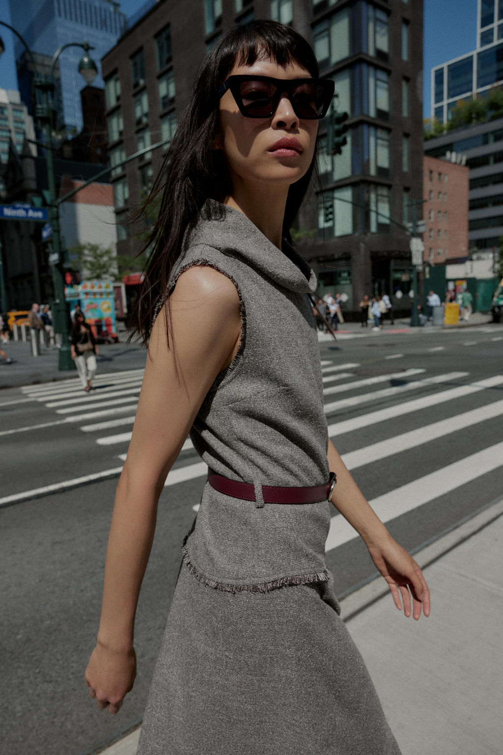 BELTED STRUCTURE MIDI DRESS - Zara фото 5