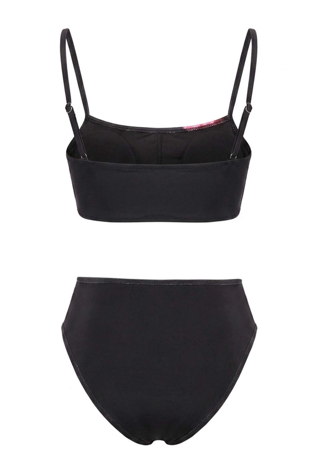 _i_ek Desenli Straplez Kapl_ Y_ksek Bel High Leg Bikini Tak_m_ TBESS26BT00155