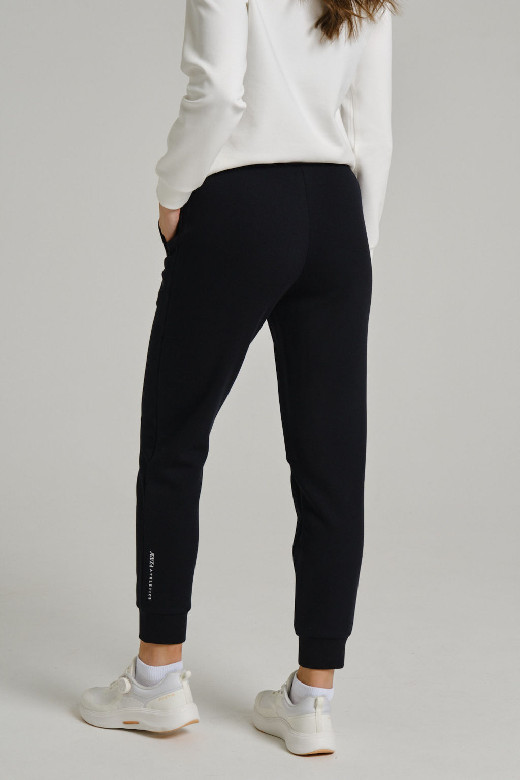 Брюки трикотажные удлиненные Черный