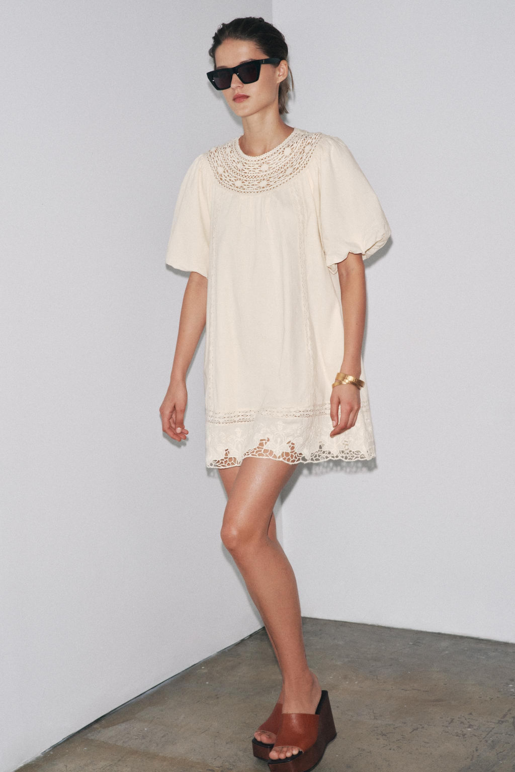ZW COLLECTION EMBROIDERED SHORT DRESS - Zara фото 8