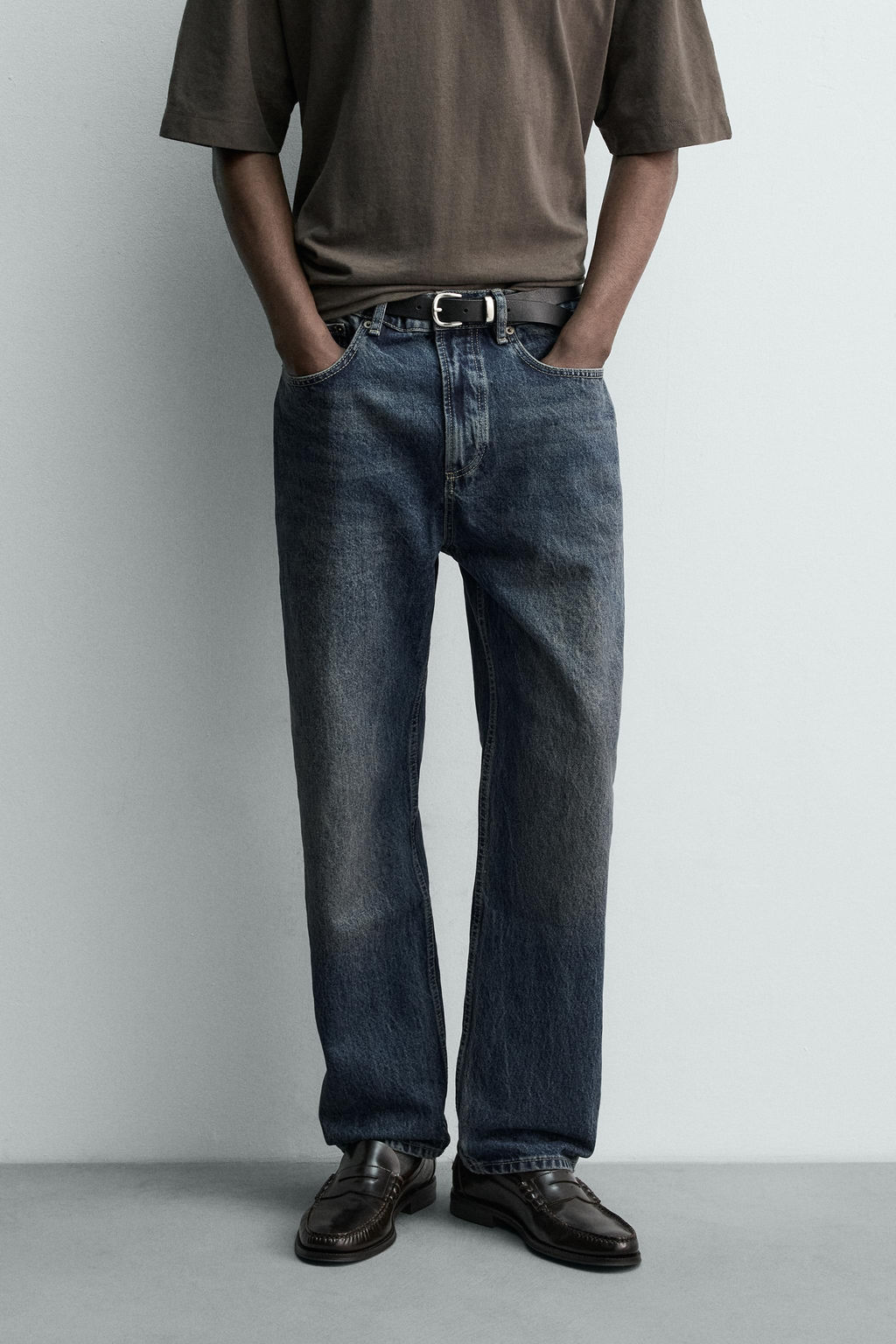 JEANS STRAIGHT ANKLE FIT / ?ndigo - Zara фото 11