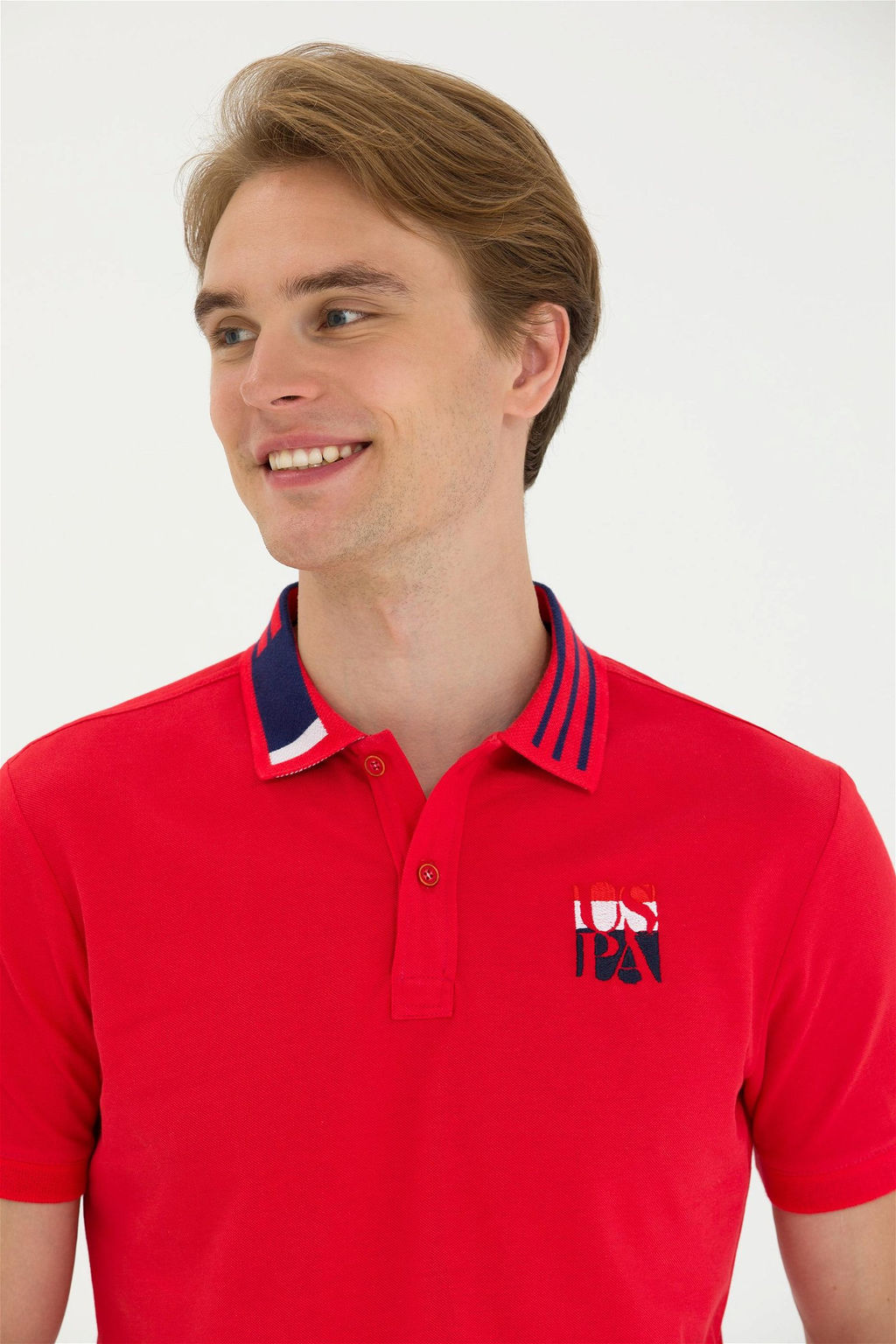 Мужская красная футболка с воротником-поло - U.s. polo assn фото 9