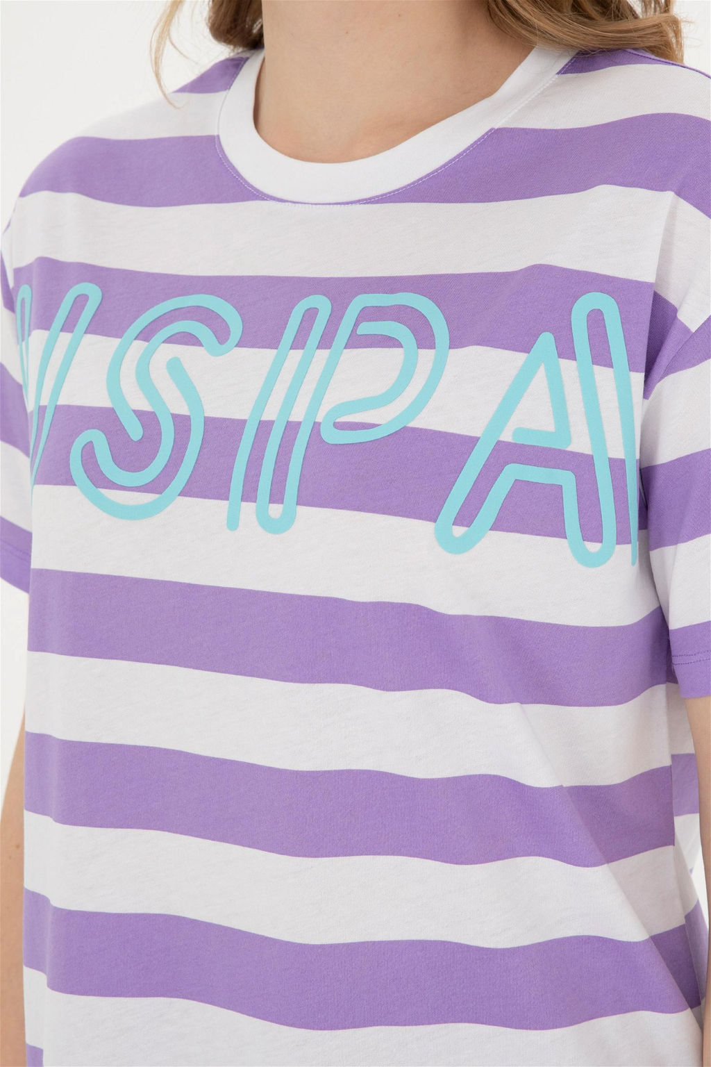 U. S. Polo Assn / Женская сиреневая футболка с круглым вырезом - U.s. polo assn фото 7