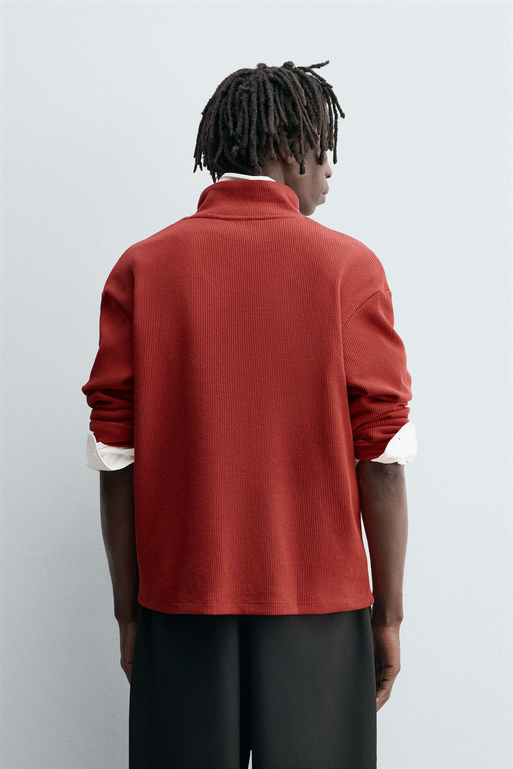 CONTRAST TEXTURED POLO SHIRT - Zara фото 3