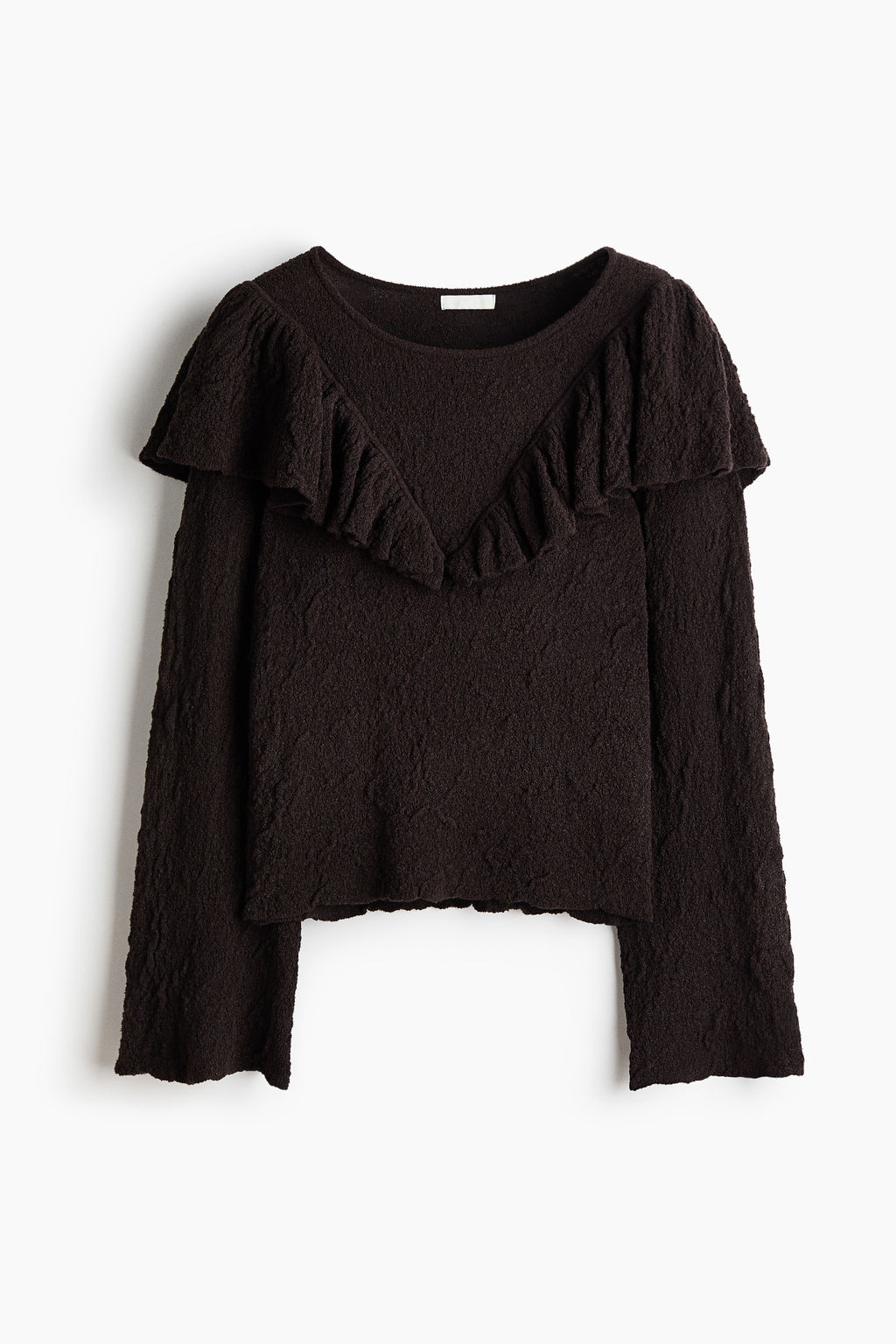 Top en punto texturizado con volantes - H&m фото 2