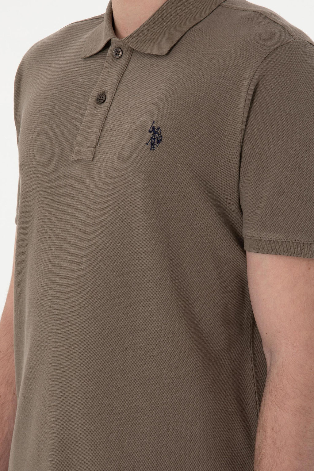 Erkek Slim Fit Polo Yaka Vizon Basic Ti__rt Sepette S_rpriz _ndirim - U.s. polo assn фото 7
