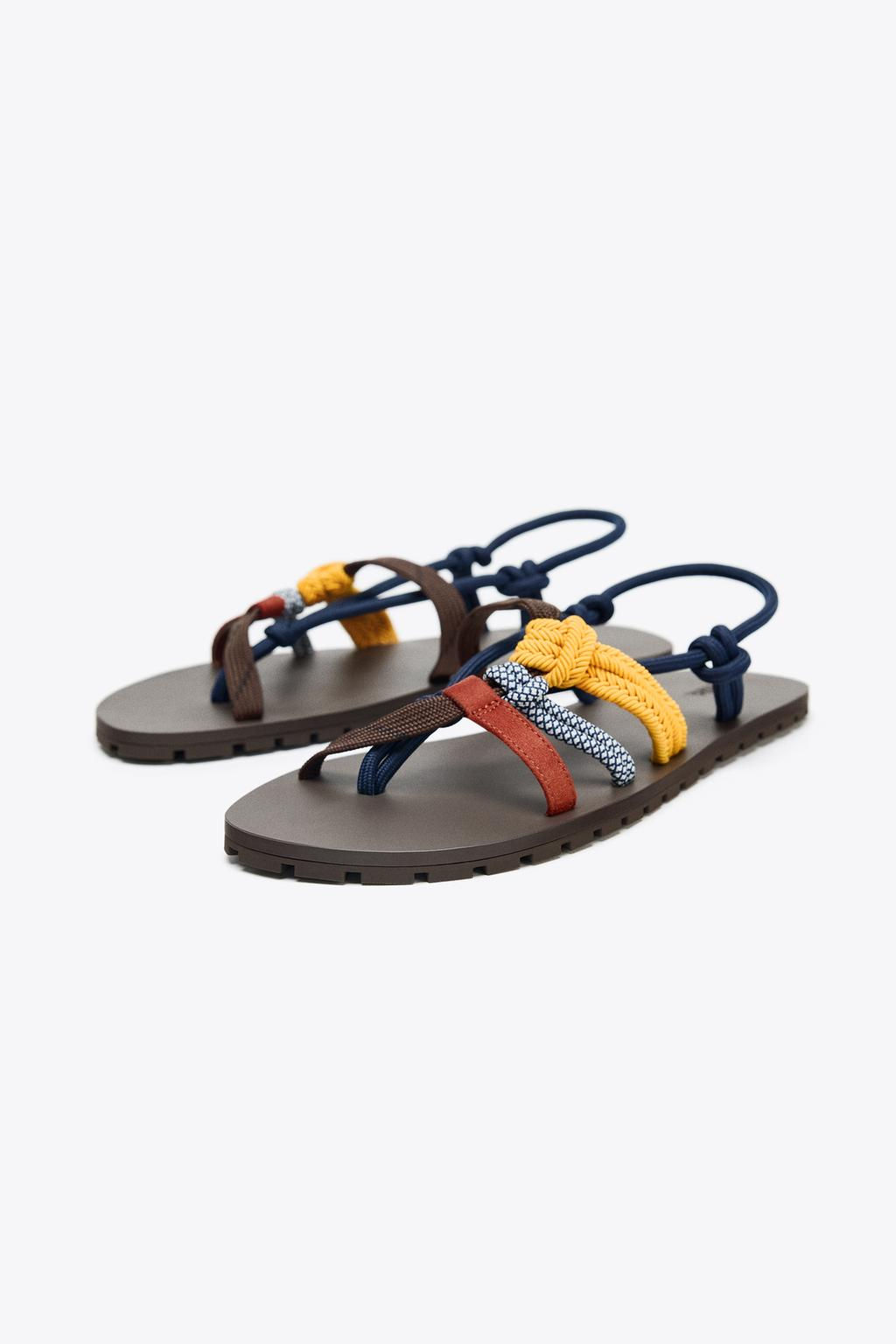 COLOURED STRAPPY SANDALS - Zara фото 8
