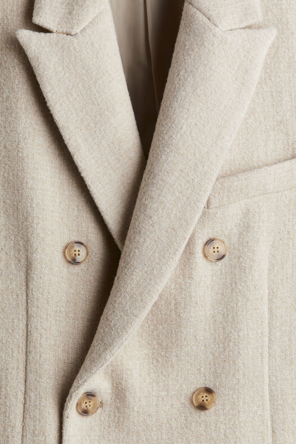 Abrigo de doble botonadura en mezcla de lana - H&m фото 7