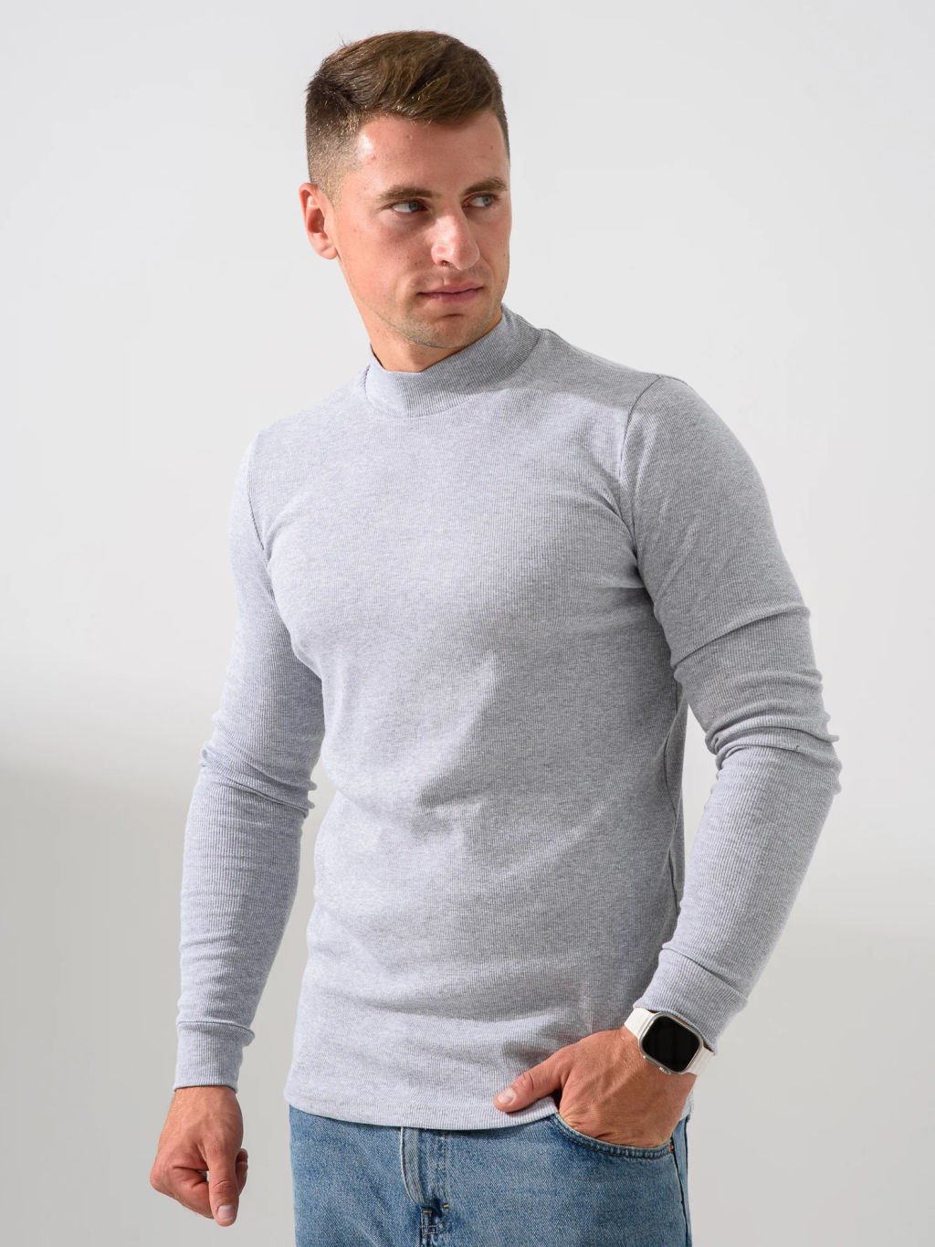 Водолазка кашкорсе Хлопок 95%, лайкра 5% (стойка)