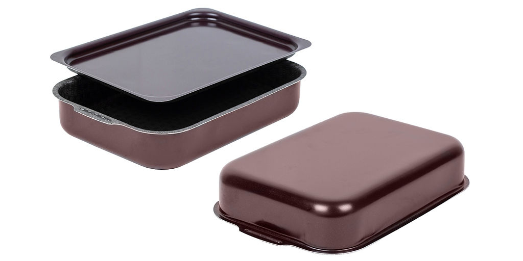 Калитва Противень 190*250мм, мет/кр внутр. полихромное покрытие Кружево  фото 4