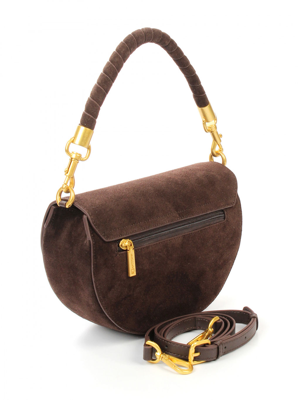 LACCOMA сумка АУ4864Ф-коричневый натуральная замша хлопок фото 4