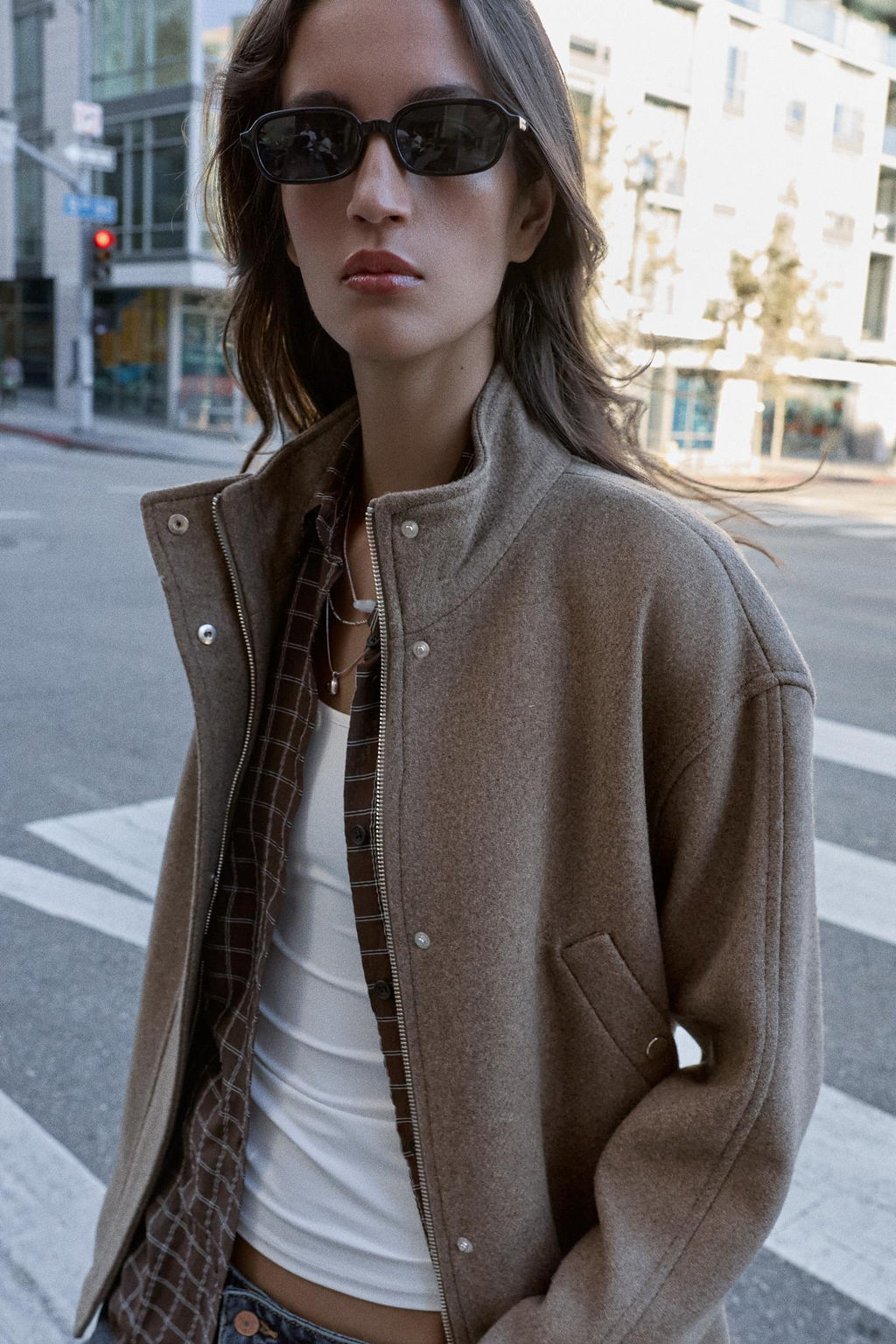 CROPPED WOOL COAT WITH BELT - Zara фото 7