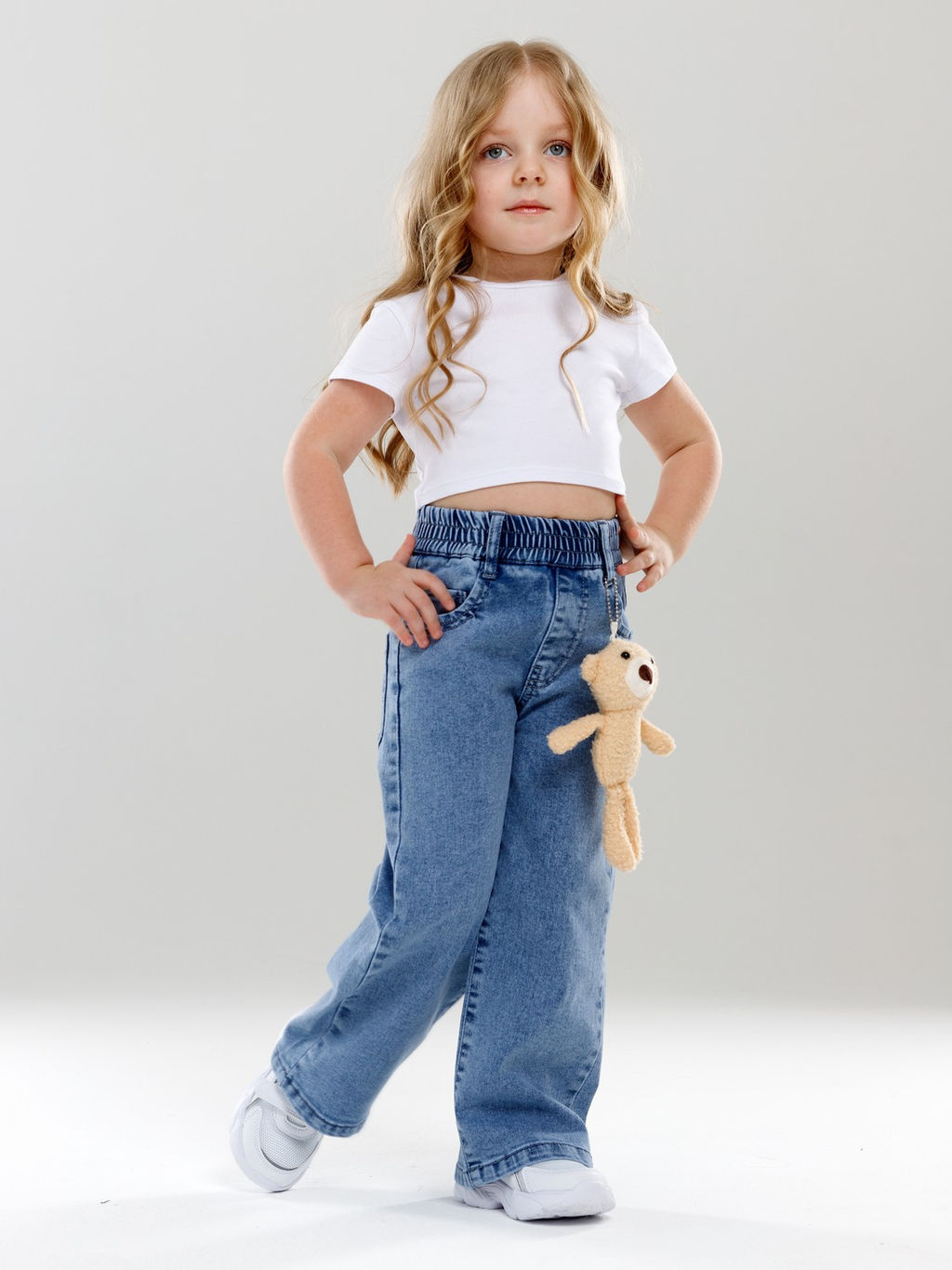 Джинсы-трубы для девочек - СИНЯЯ МОДА фото 11