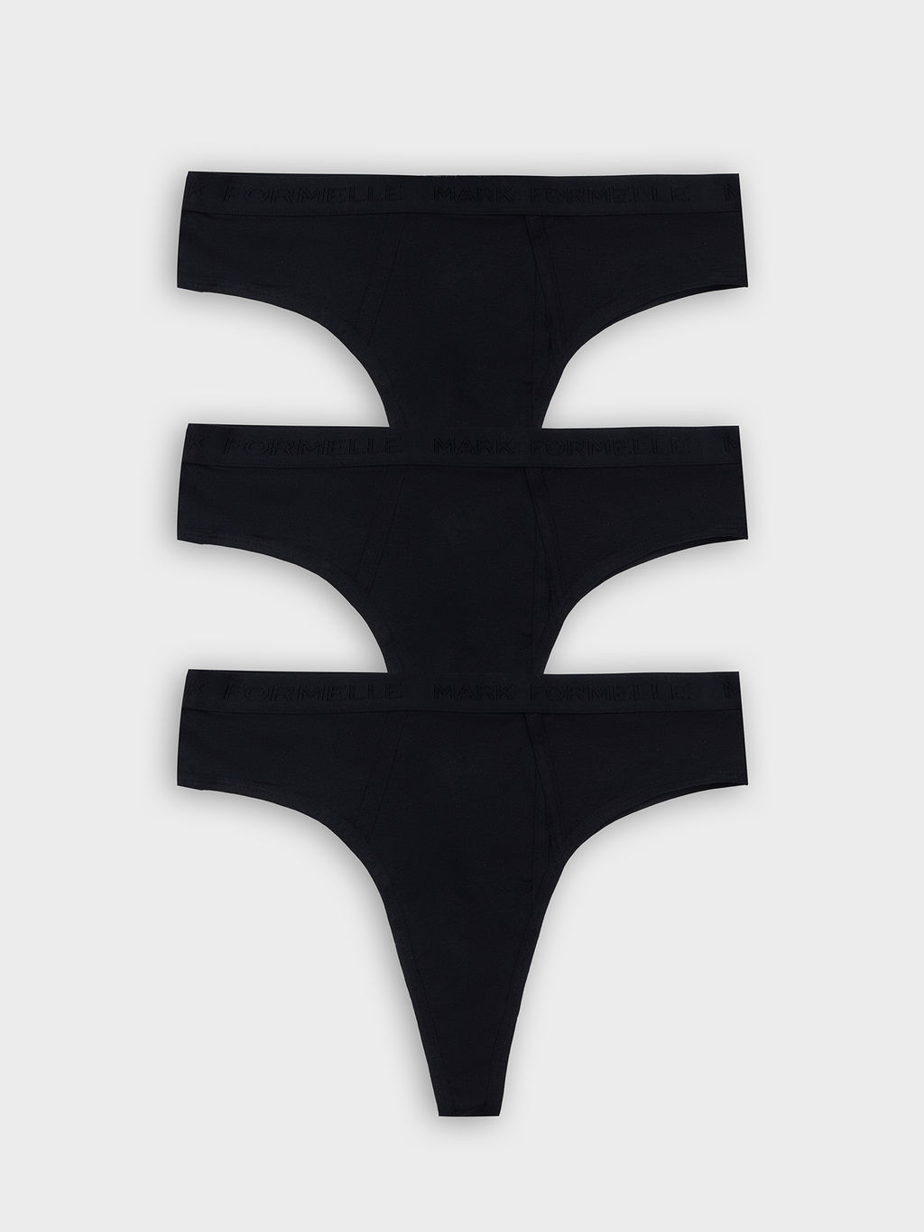 Цена за 2 штуки! Трусики бразилиана черные в наборе, 3 шт - Mark formelle фото 8