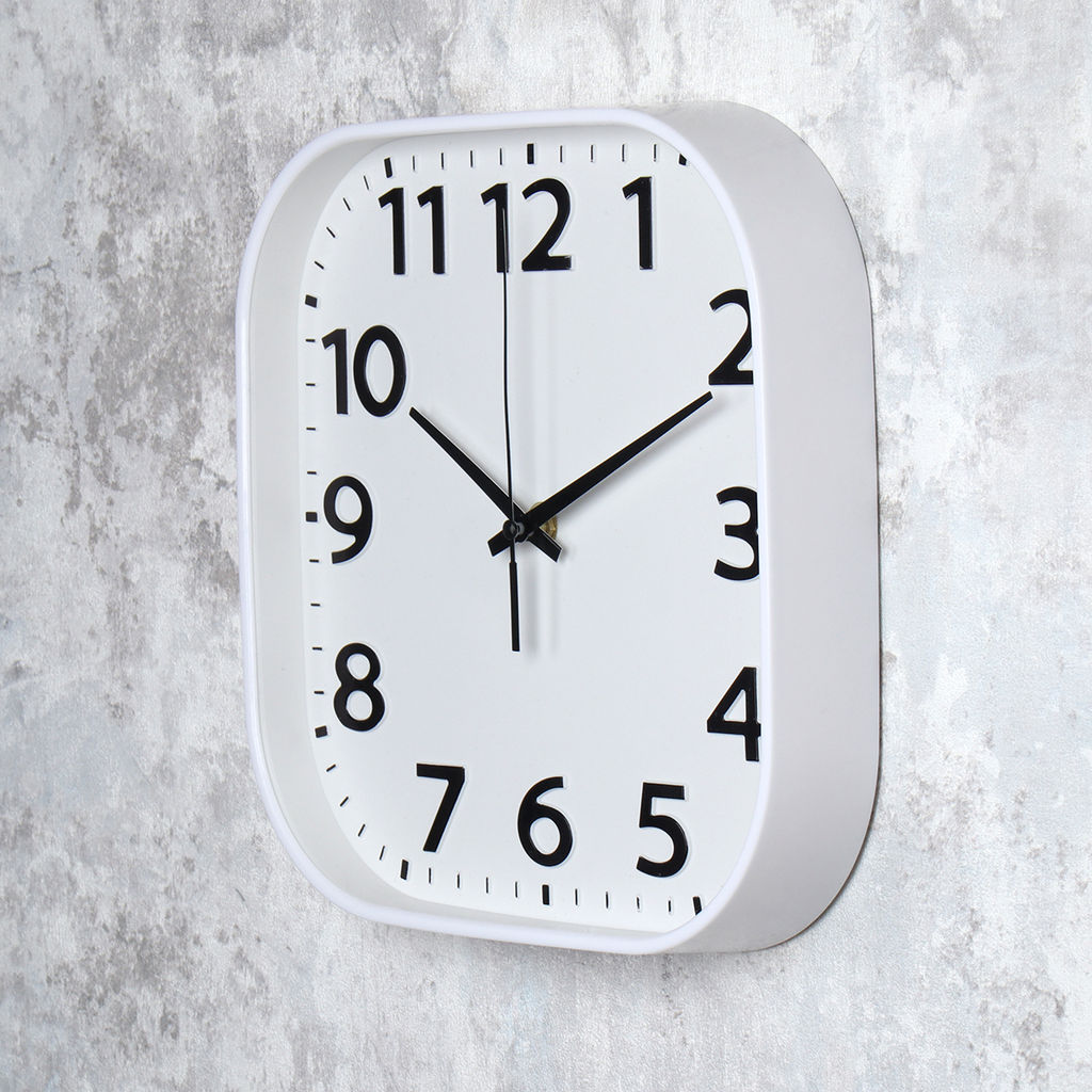 Часы настенные 25 см белые / Y8025T10-3 /уп 40/