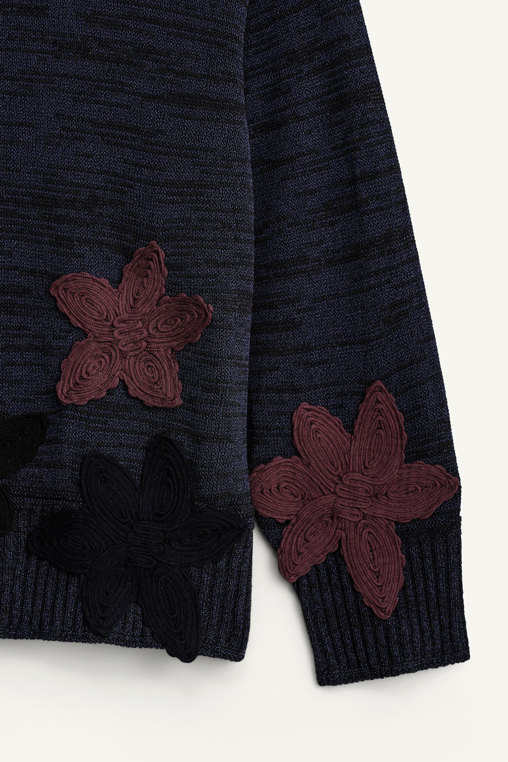 JERSEY RELAXED FIT FLORES / Marino - Zara фото 8