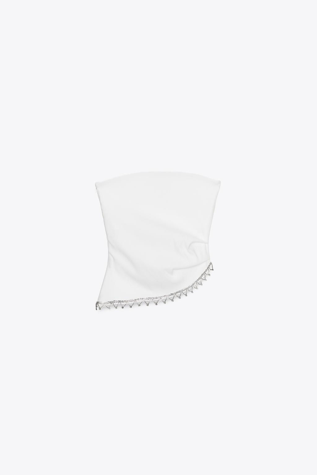 JEWEL STRAPLESS TOP - Zara фото 7