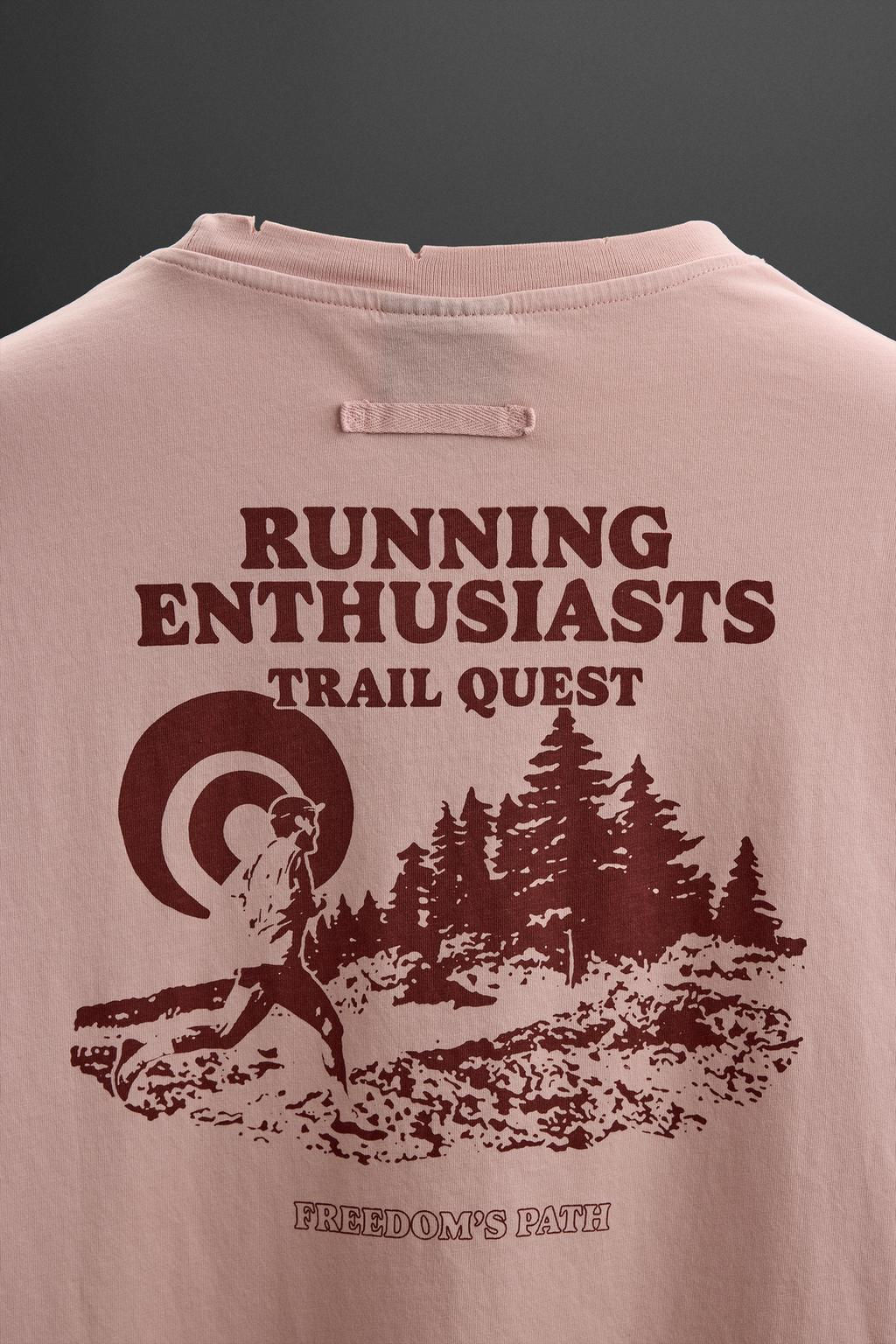 RUNNING GRAPHIC PRINT T-SHIRT - Zara фото 12