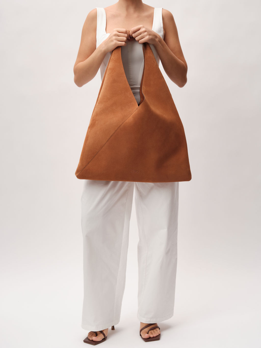 Замшевая сумка шоппер Luna DBR 31373 вуд  фото 8