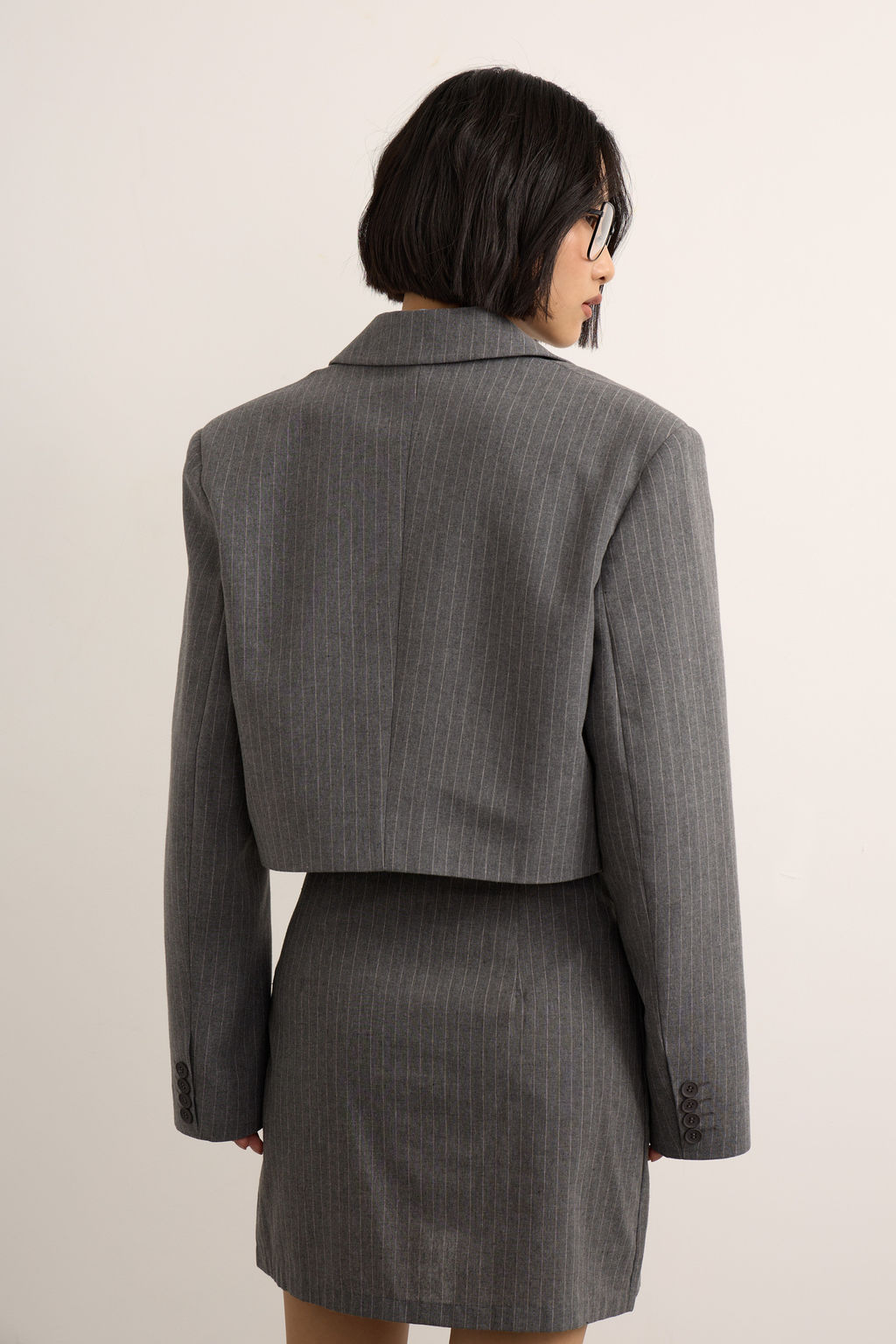 Жакет укороченный в полоску - Mollis фото 4