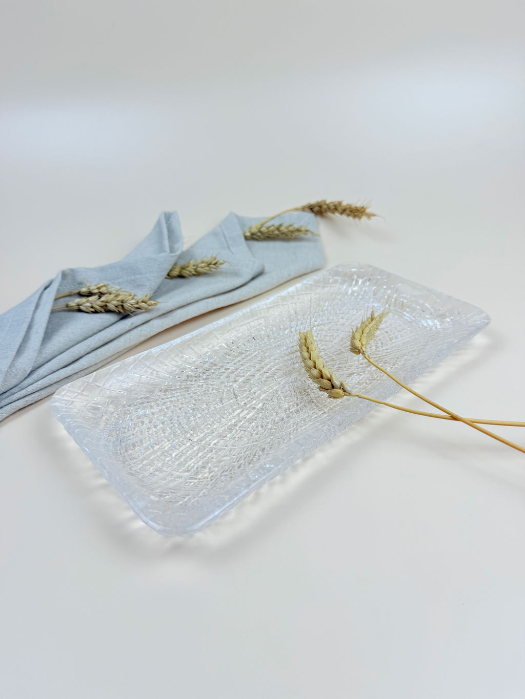 Блюдо прямоугольное 26.5*12.5 см прозрачное IVV (реплика) OLS-8233.1