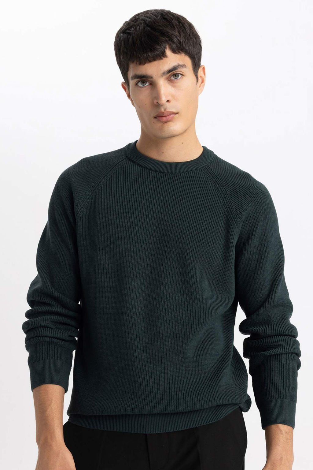 Standart Fit Normal Kesim Bisiklet Yaka Basic Duz Triko Kazak - Defacto фото 10