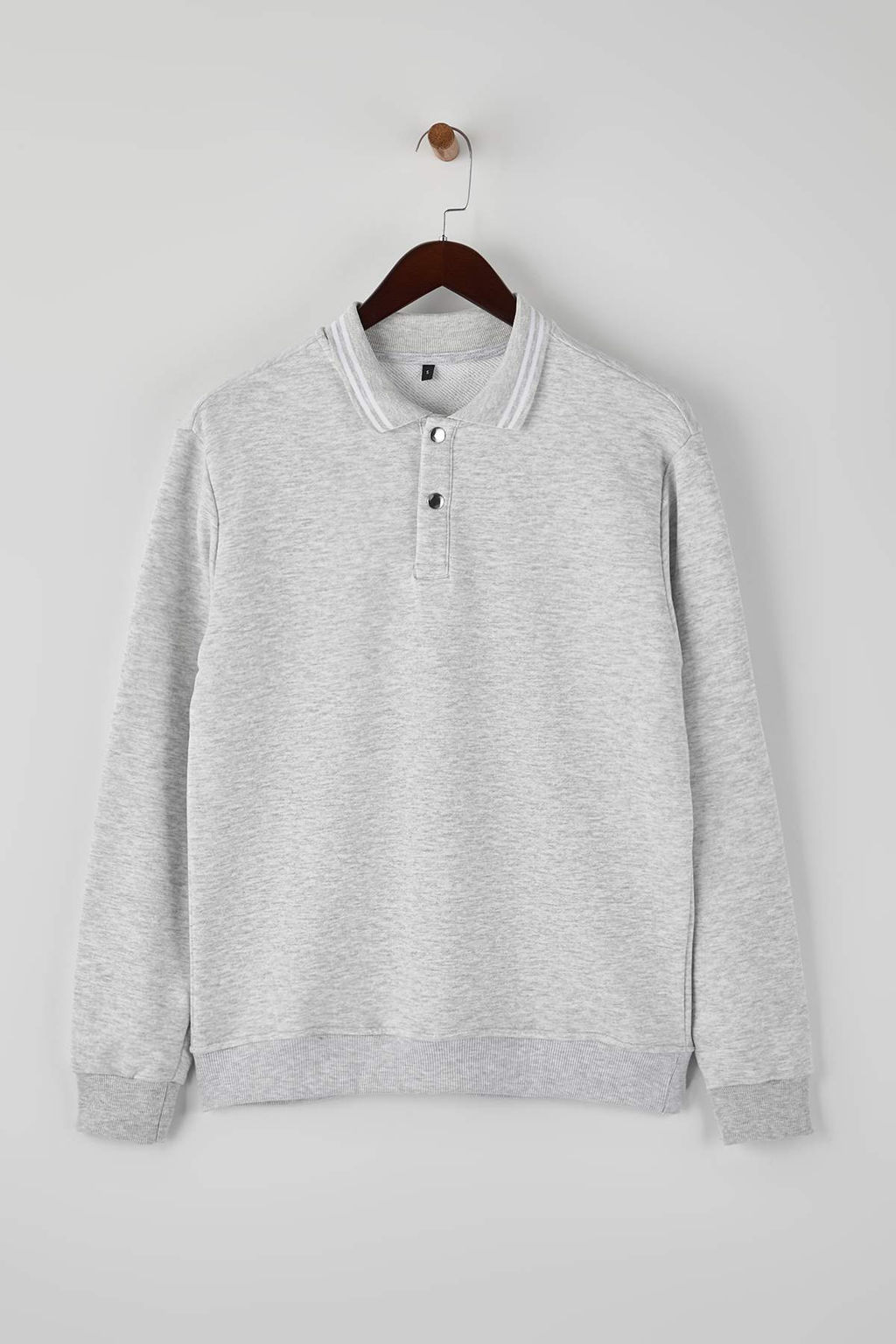 Lacivert Regular/Normal Polo Yaka Orme Sweatshirt TMNAW26SW00055