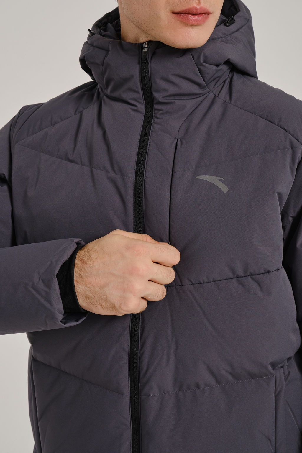 Пуховик короткий Серый TRN Down Jacket - Anta фото 8