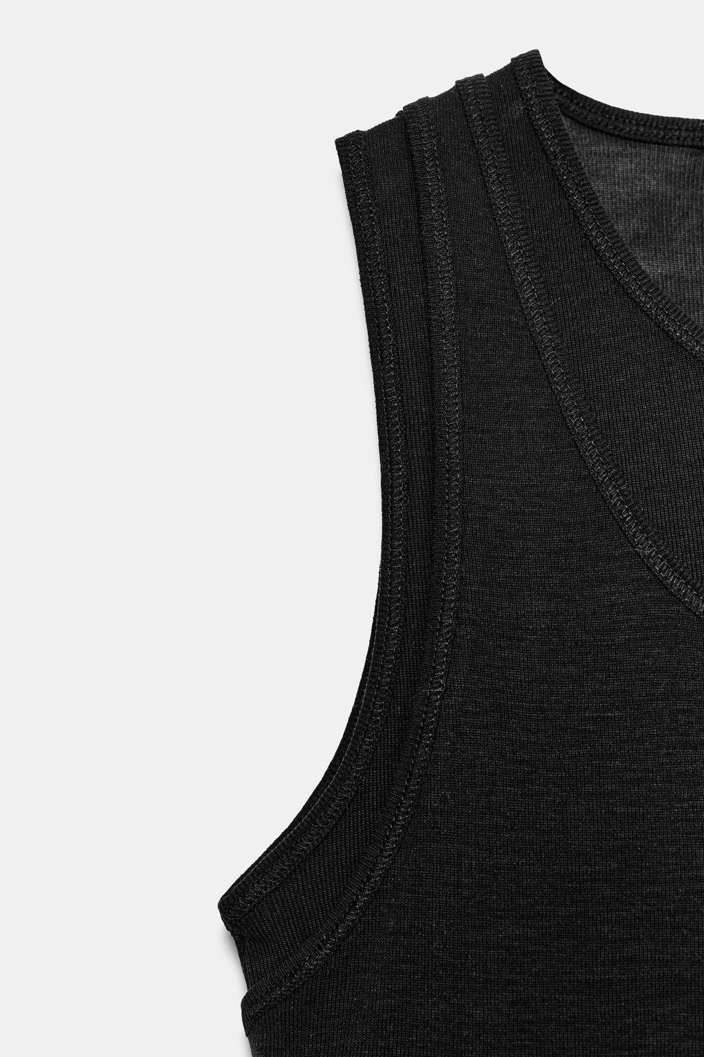 CAMISETA EFECTO DOBLE MANGA SISA / Carb?n - Zara фото 6