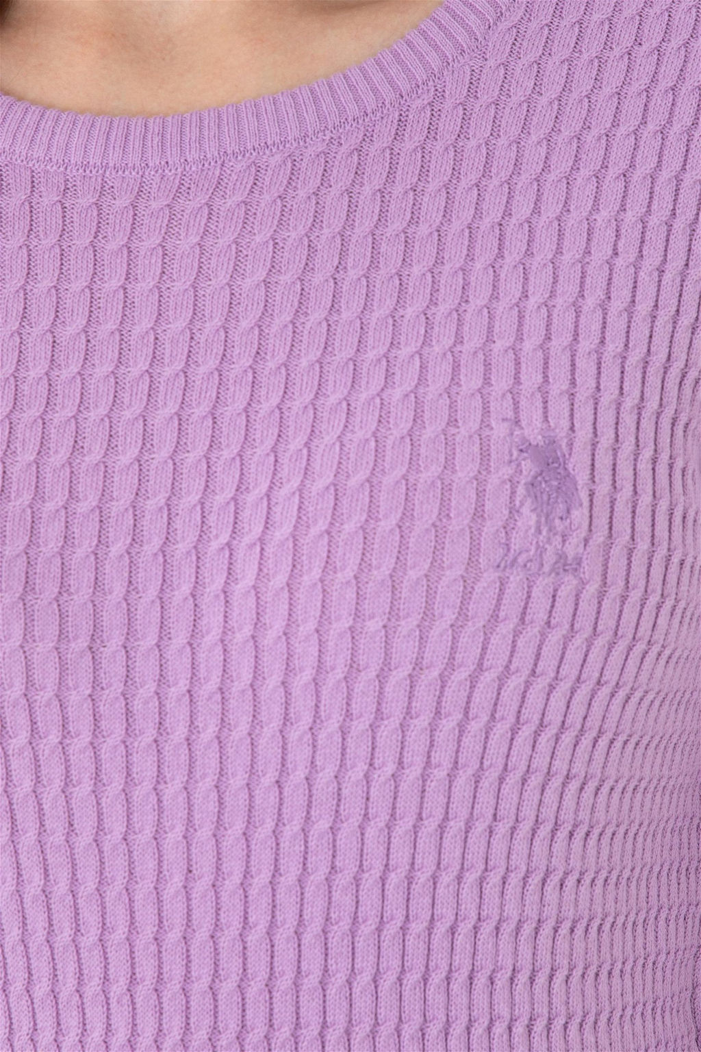 Женский сиреневый базовый свитер - U.s. polo assn фото 7