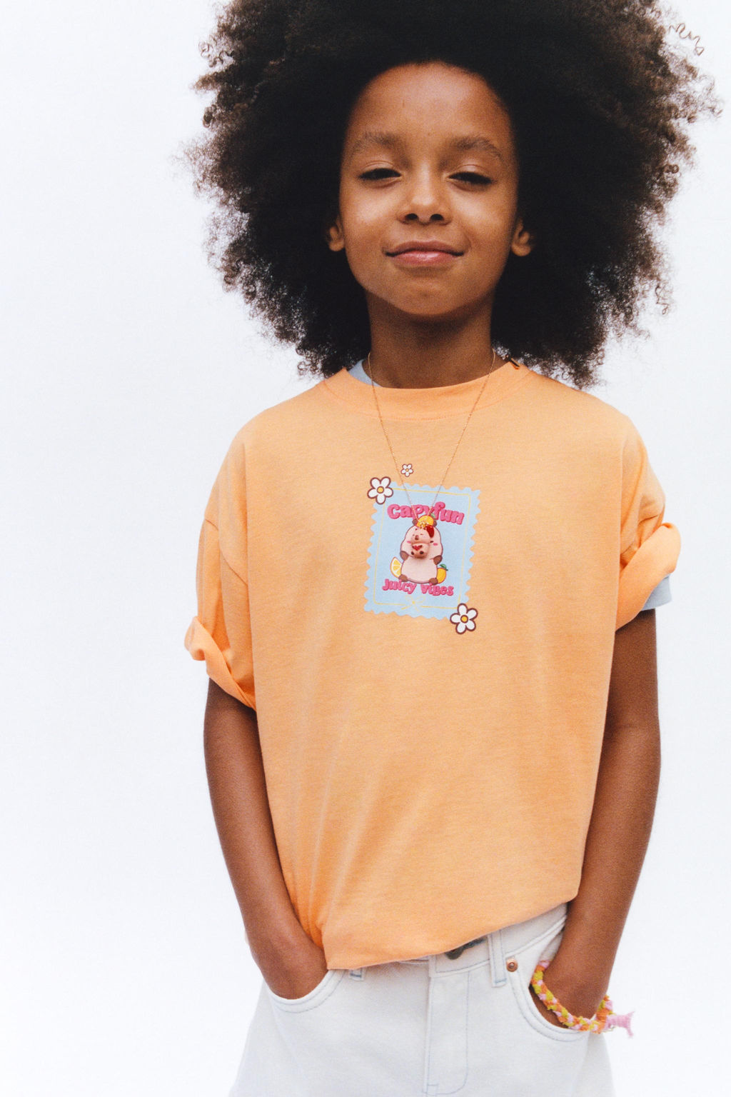 CAMISETA ESTAMPADA CAPIBARA CAPYFUN  / Naranja - Zara фото 7