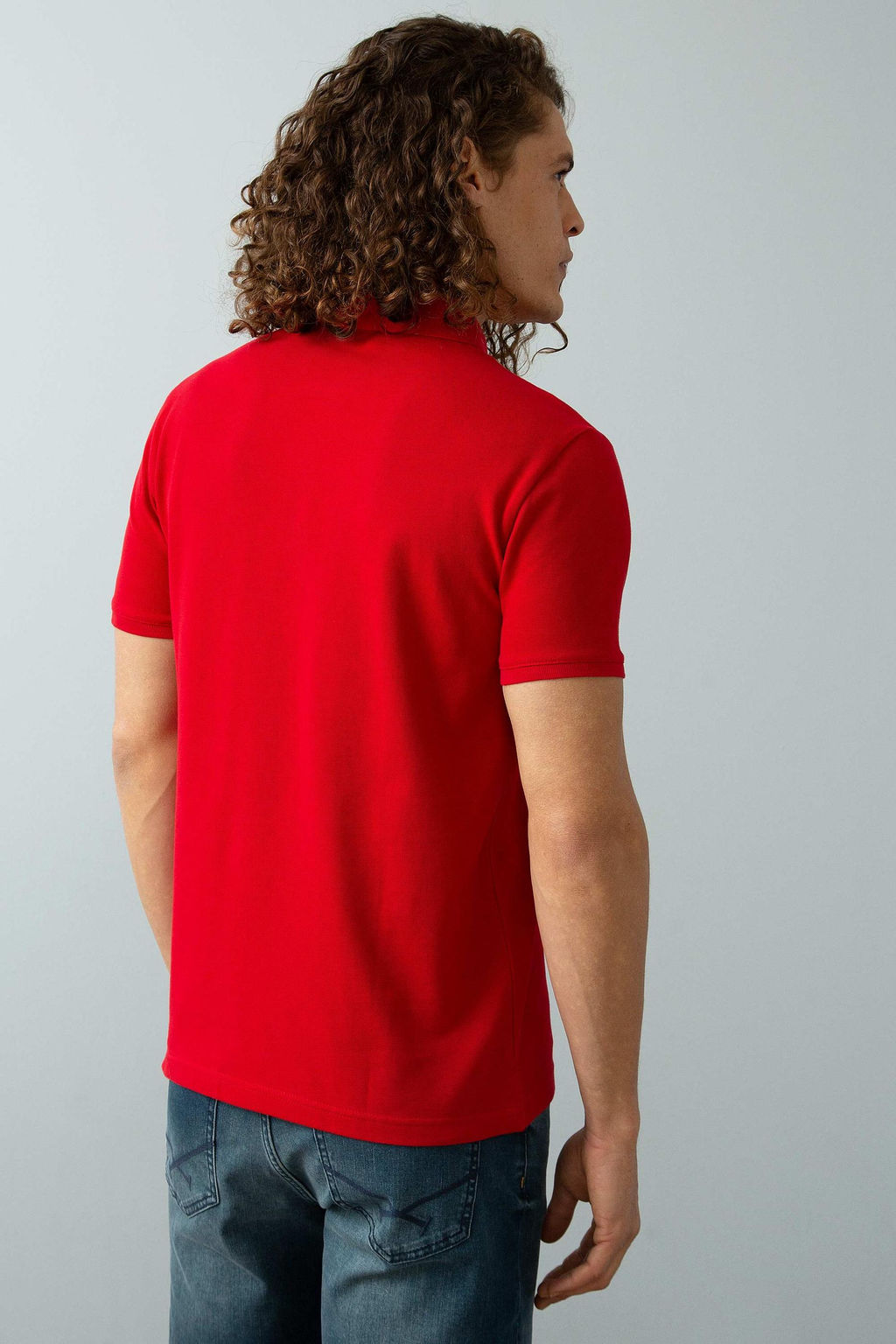 Мужская красная базовая футболка с воротником-поло Неожиданная скидка в корзине - U.s. polo assn фото 9